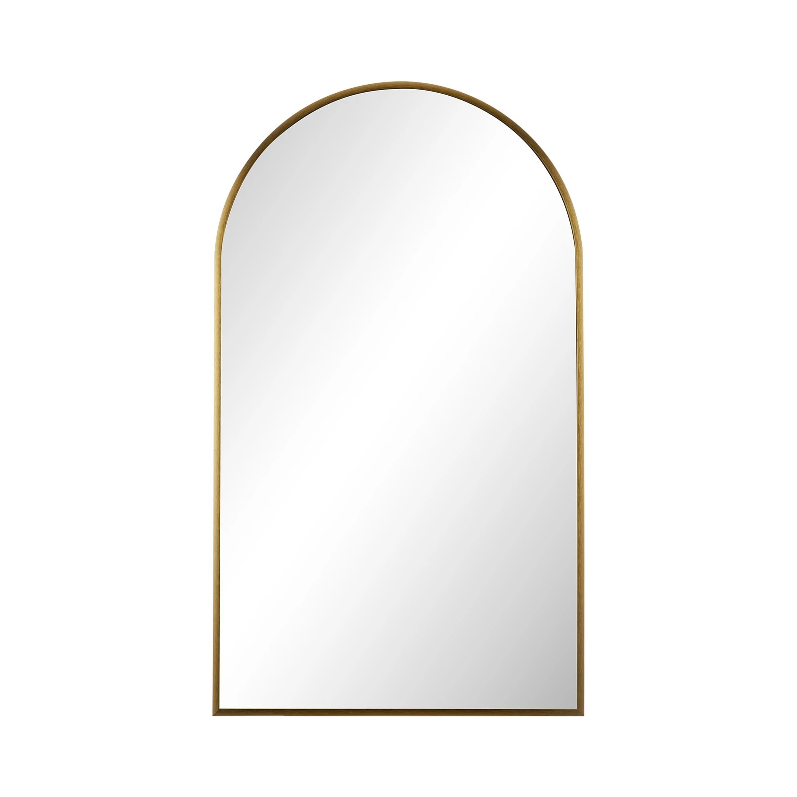 1 Oikiture Wall Mirrors 86x50cm Arched Makeup Mirror Bedroom Home Decor
 - Gold, 1 of 9