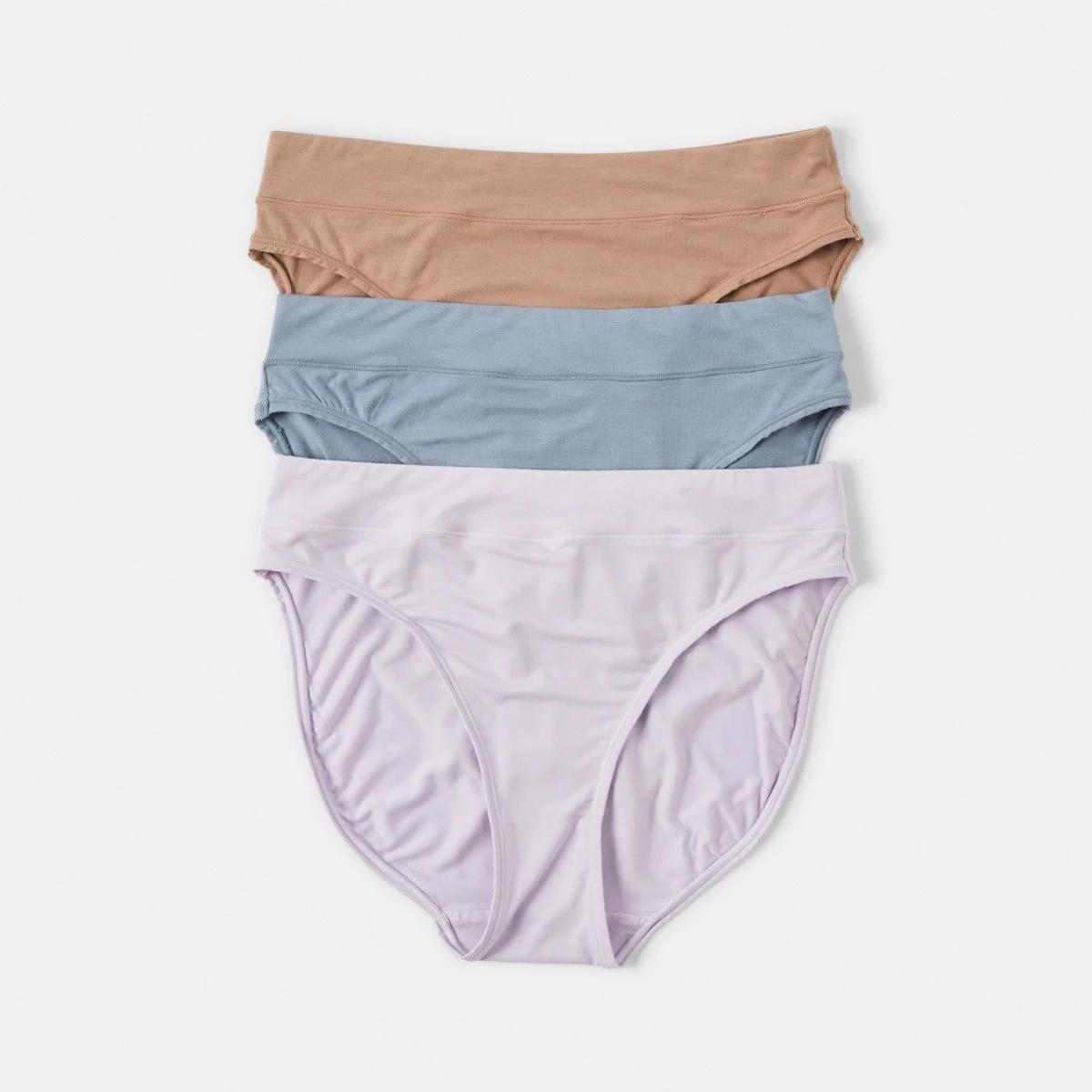 1 3 Pack Bamboo Blend Hi-Cut Briefs Gh St Sc, 1 of 8