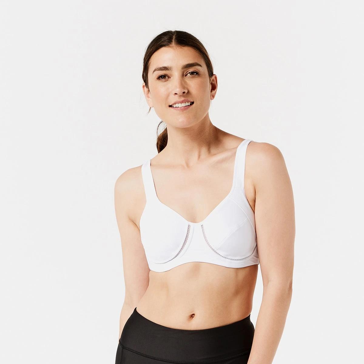 1 Cross Elastic Underwire High Support Sports Bra White, 1 of 5