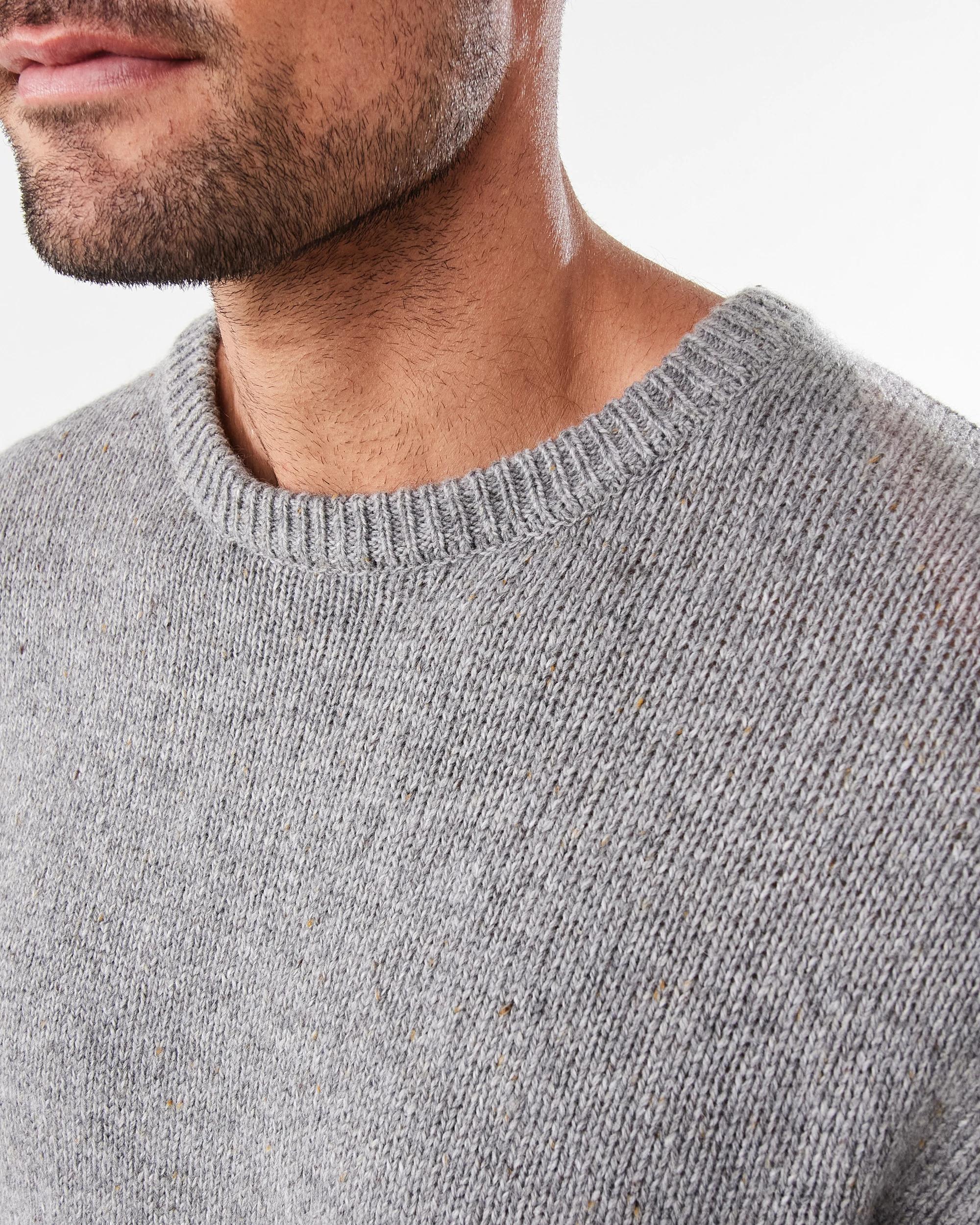 6 Crew Neck Knit Jumper Grey Marle, 6 of 7