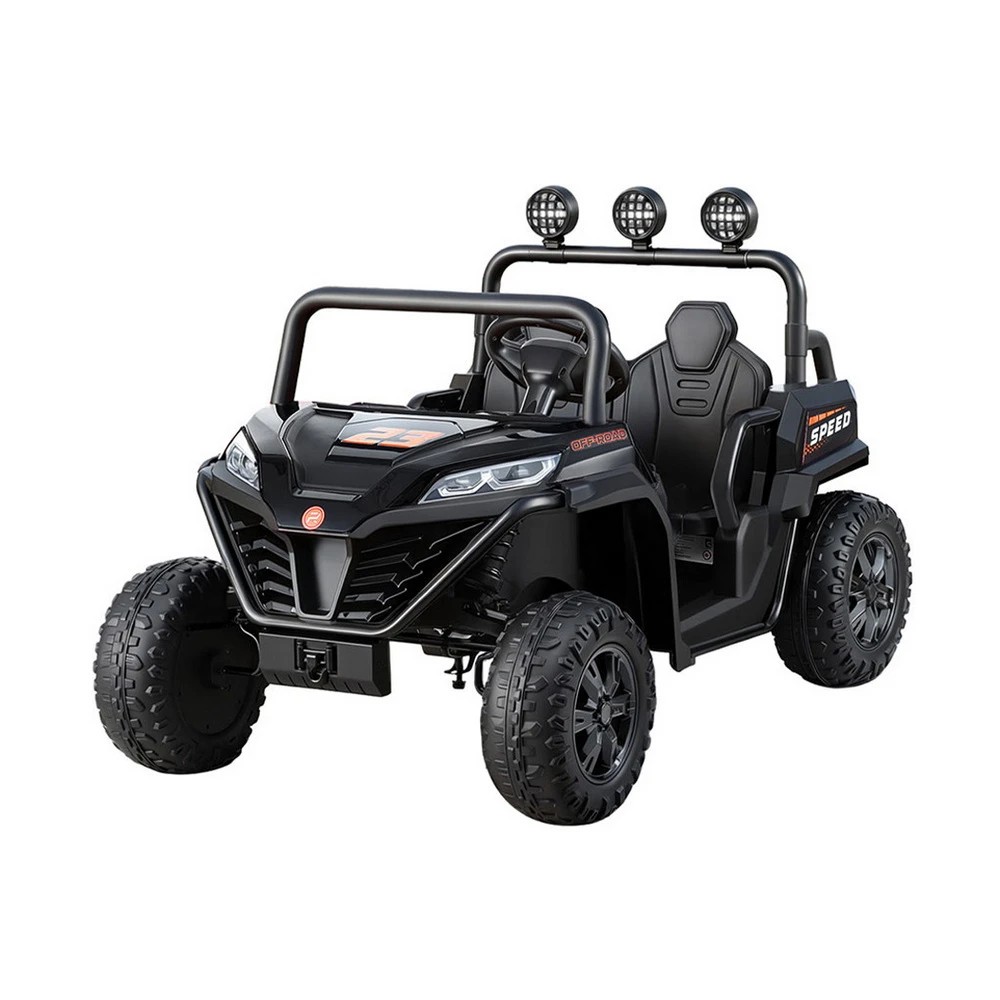 1 Rigo Kids Ride On Car Electric Toys Cars Headlight Music Remote Control - Black, 1 of 7
