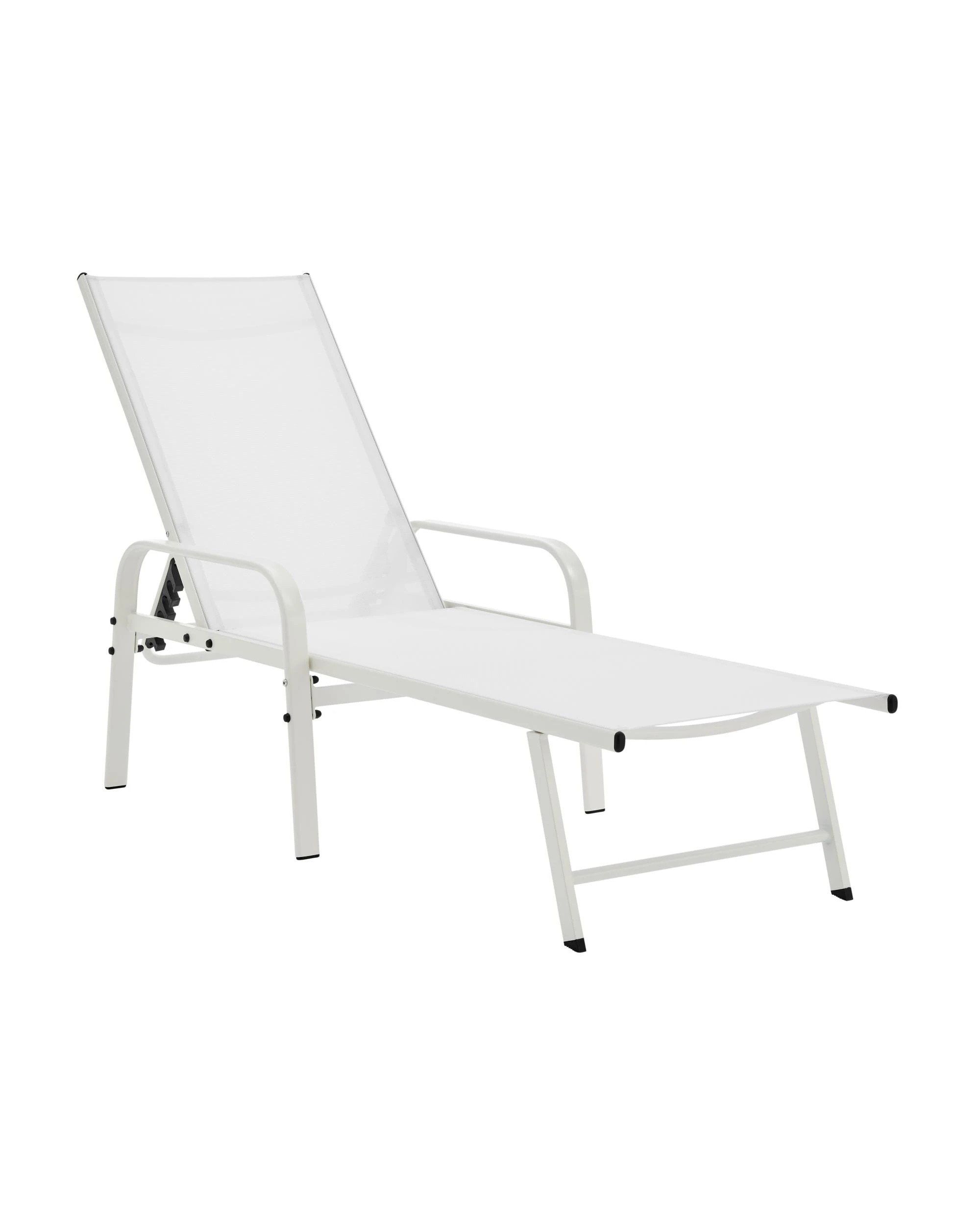 1 Kodu Outdoor Lounge Pool Recliner Chair - White, 1 of 10
