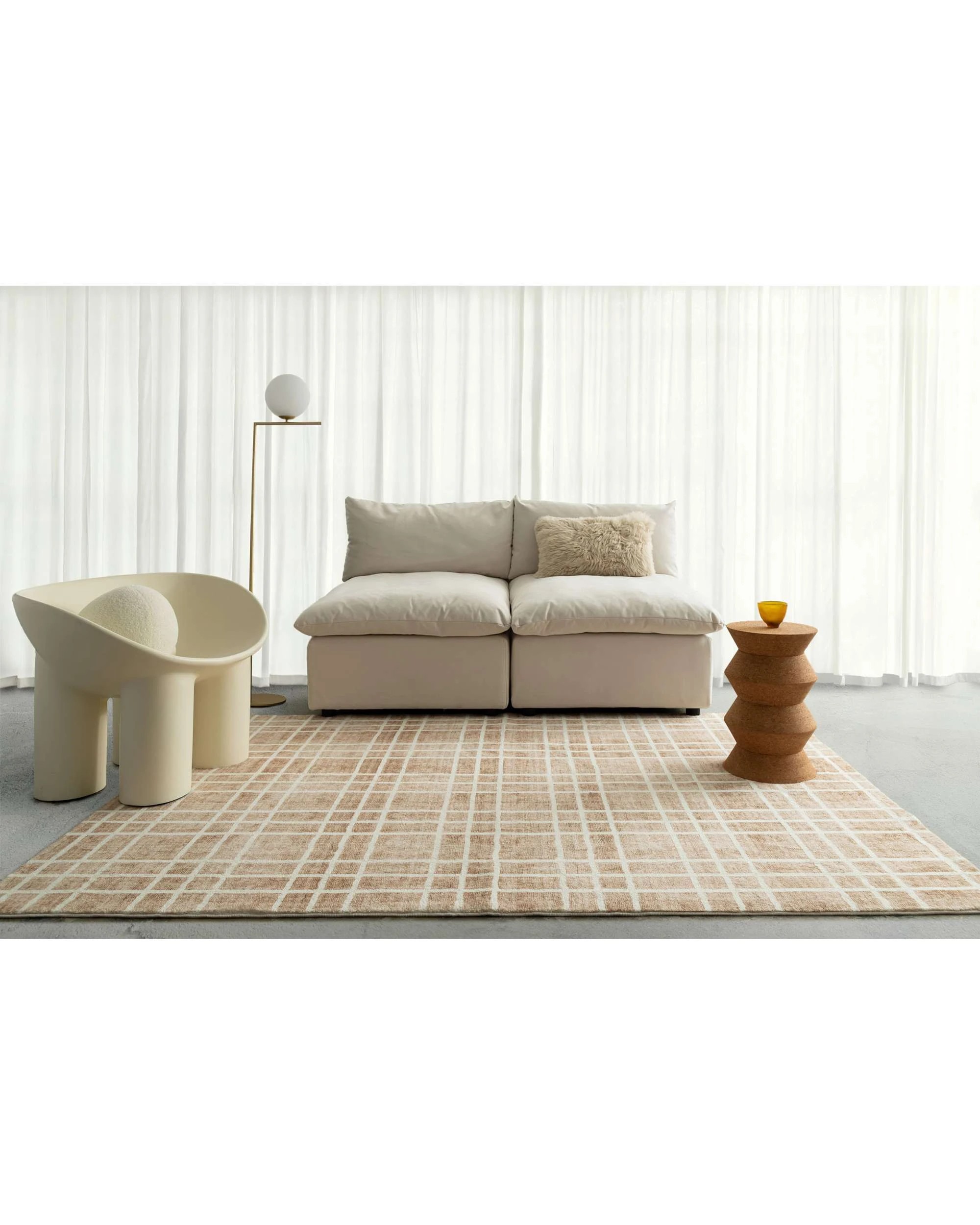 2 Loopsie Oodi Plaid Washable Rug-290cm x 200cm - Brown, 2 of 6