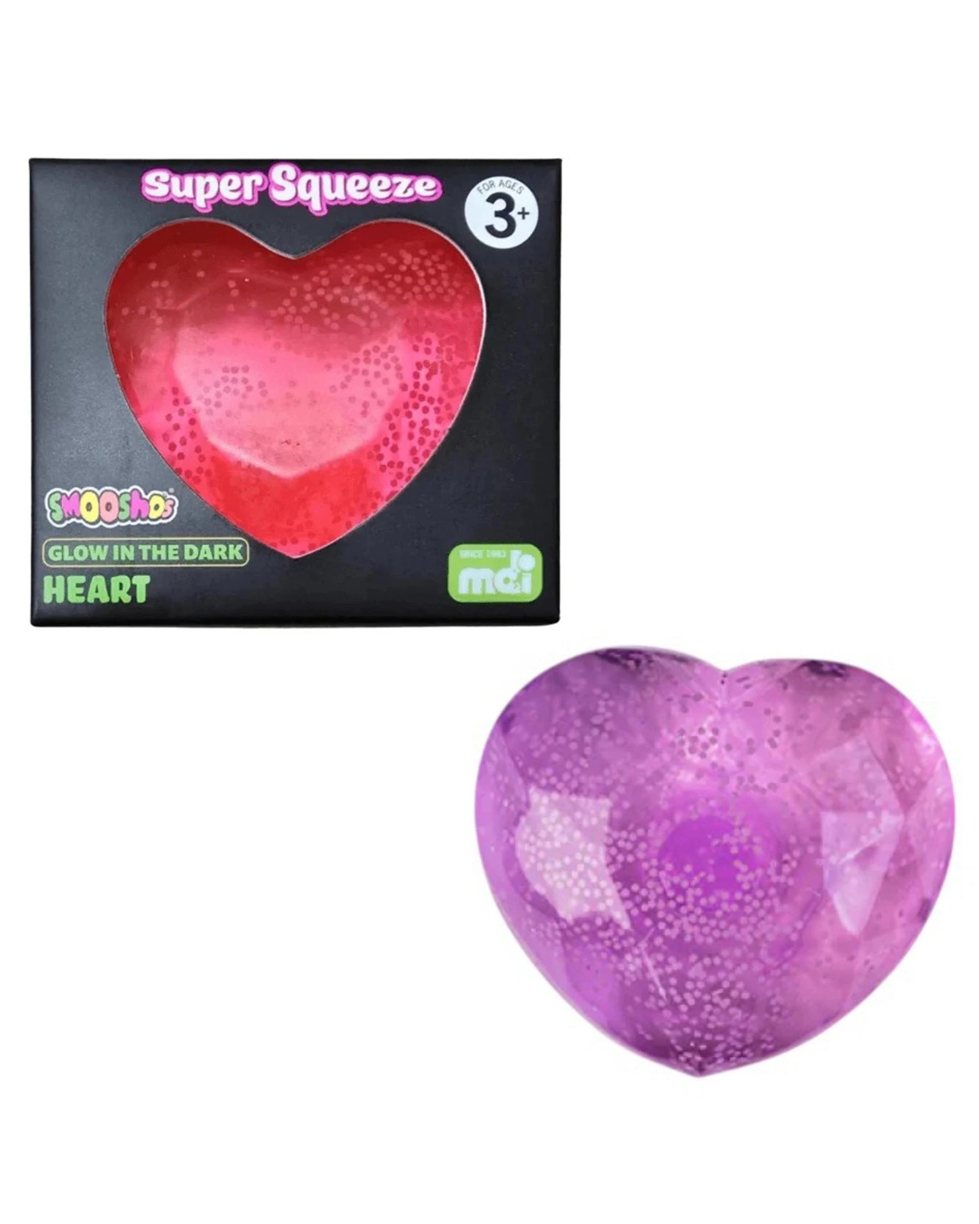 1 Smooshos Super Squeeze Glow in the Dark Heart Assortment, 1 of 3