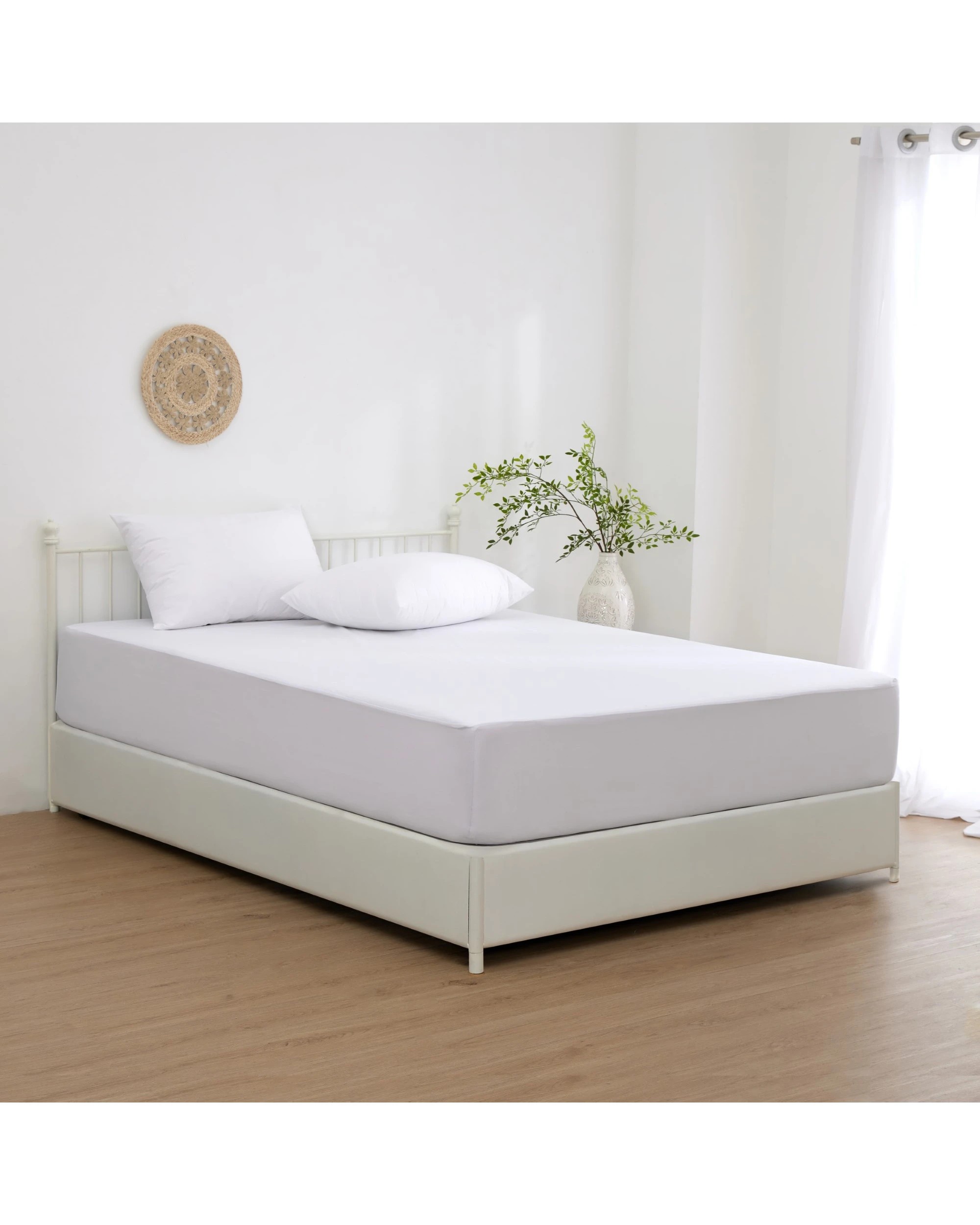 2 Sleepcare Soft Touch Waterproof Mattress & Pillow Protector Pack - Double Bed - White, 2 of 7