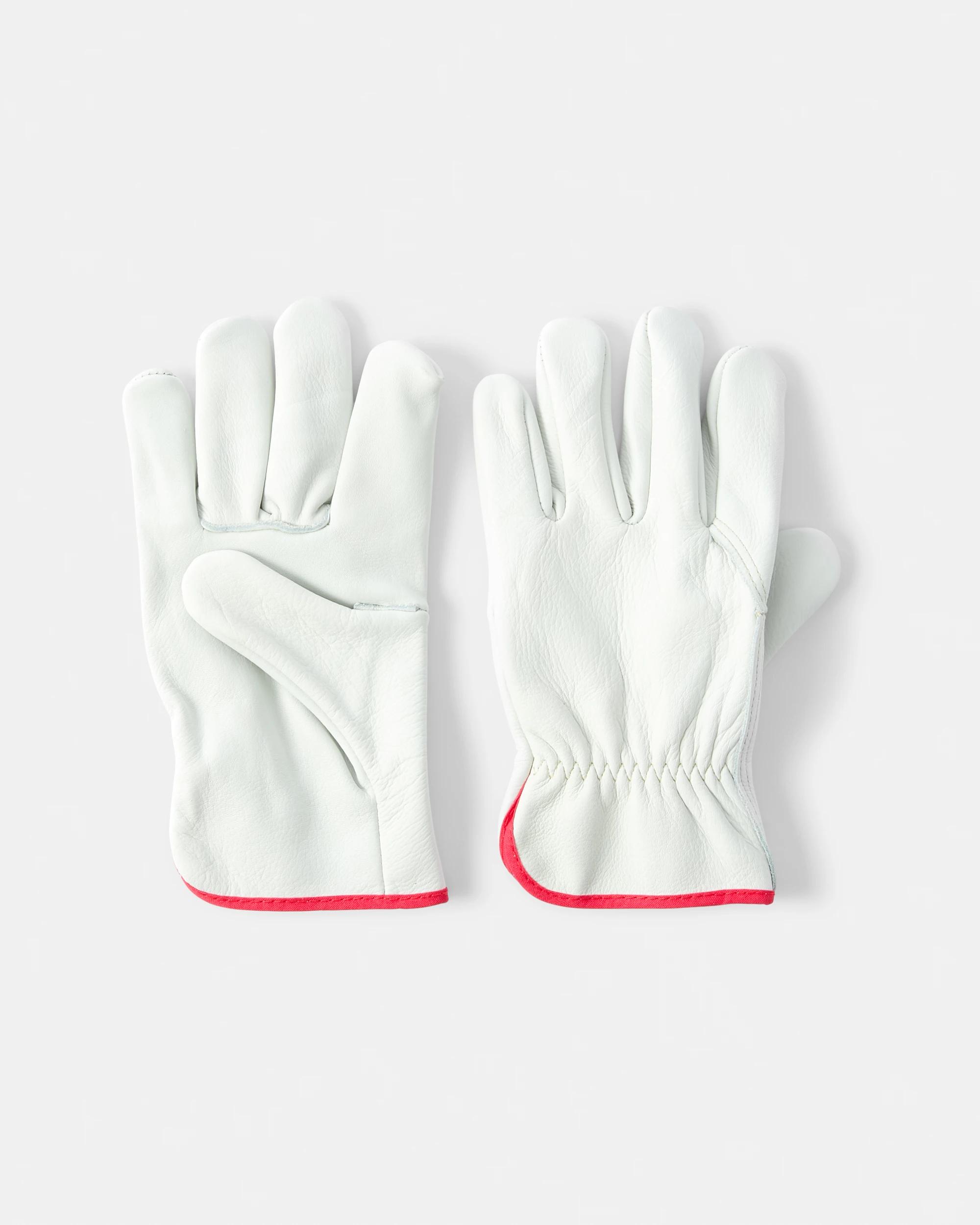 1 Leather Work Gloves White, 1 of 2