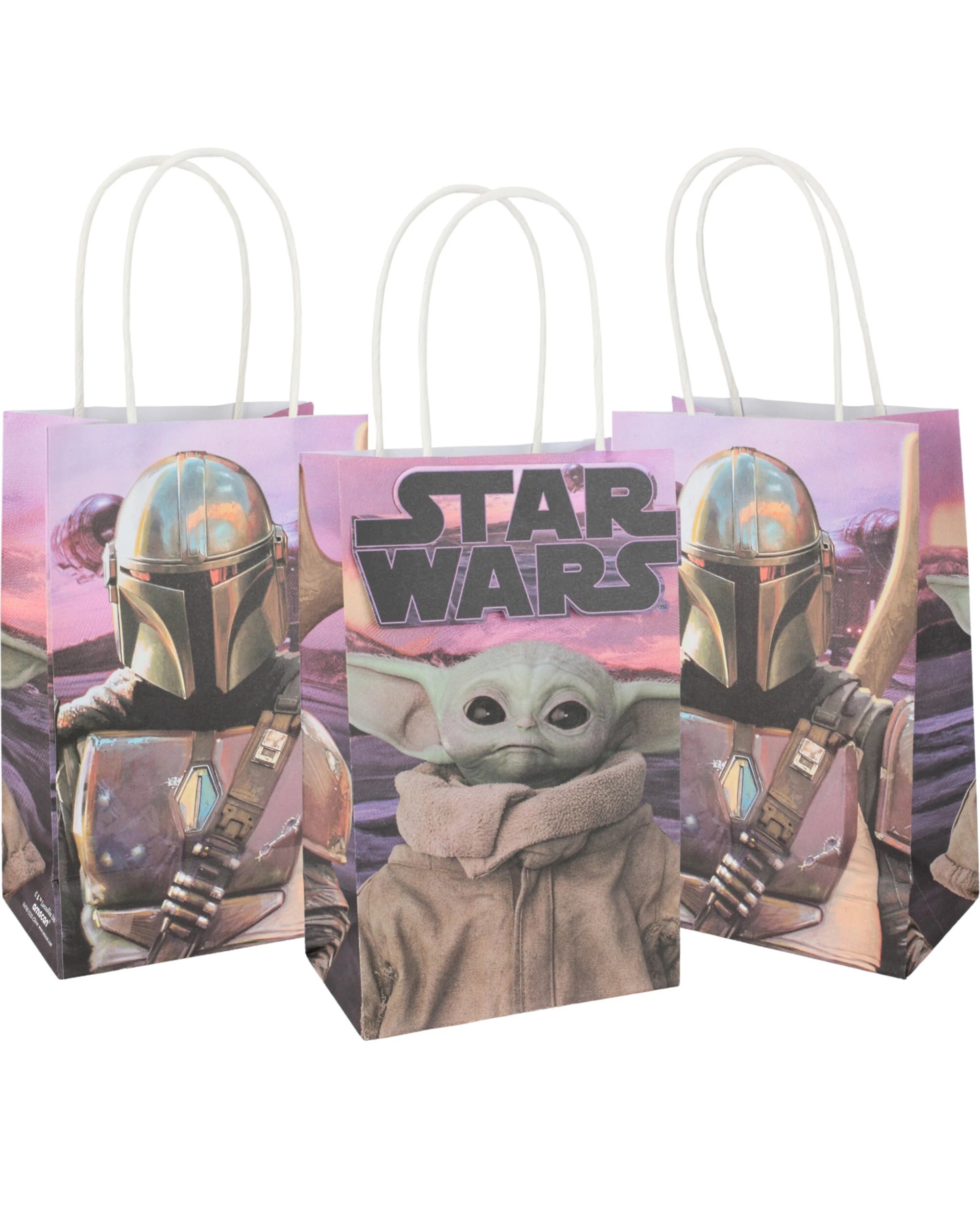 1 Amscan Star Wars The Mandalorian Baby Yoda Create Your Own Paper Gift Bags Pack of 8, 1 of 4