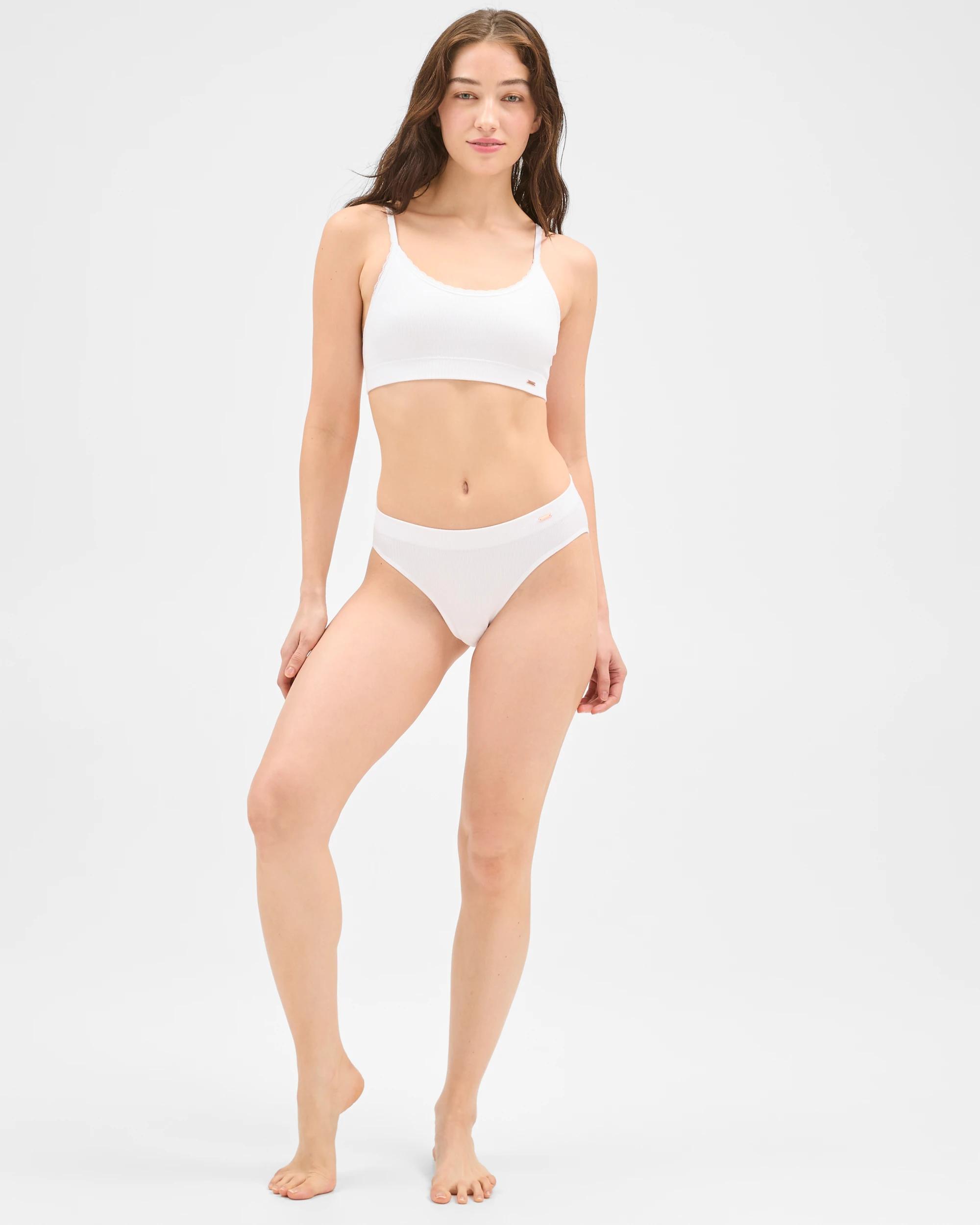 2 Lily Loves 2 Pack Rib Seamfree High Waist Bikini Briefs WHITE, 2 of 10