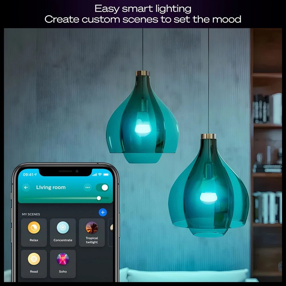 6 Philips Hue White and Colour Smart Bulb 11W A60 E27  3PK, 6 of 7