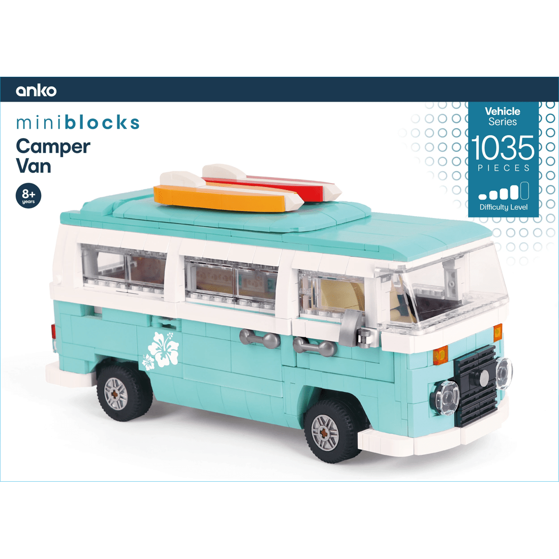 1 1035 Piece Mini Blocks Vehicle Series: Camper Van, 1 of 4