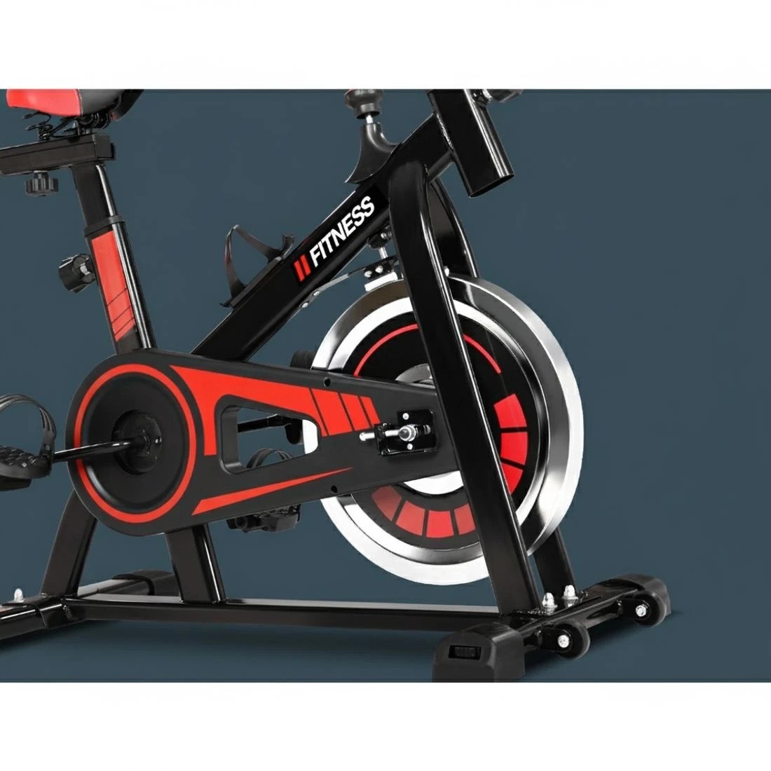 4 Everfit Spin Bike Exercise Bike Flywheel Cycling Home Gym Fitness 120kg - Black, 4 of 6