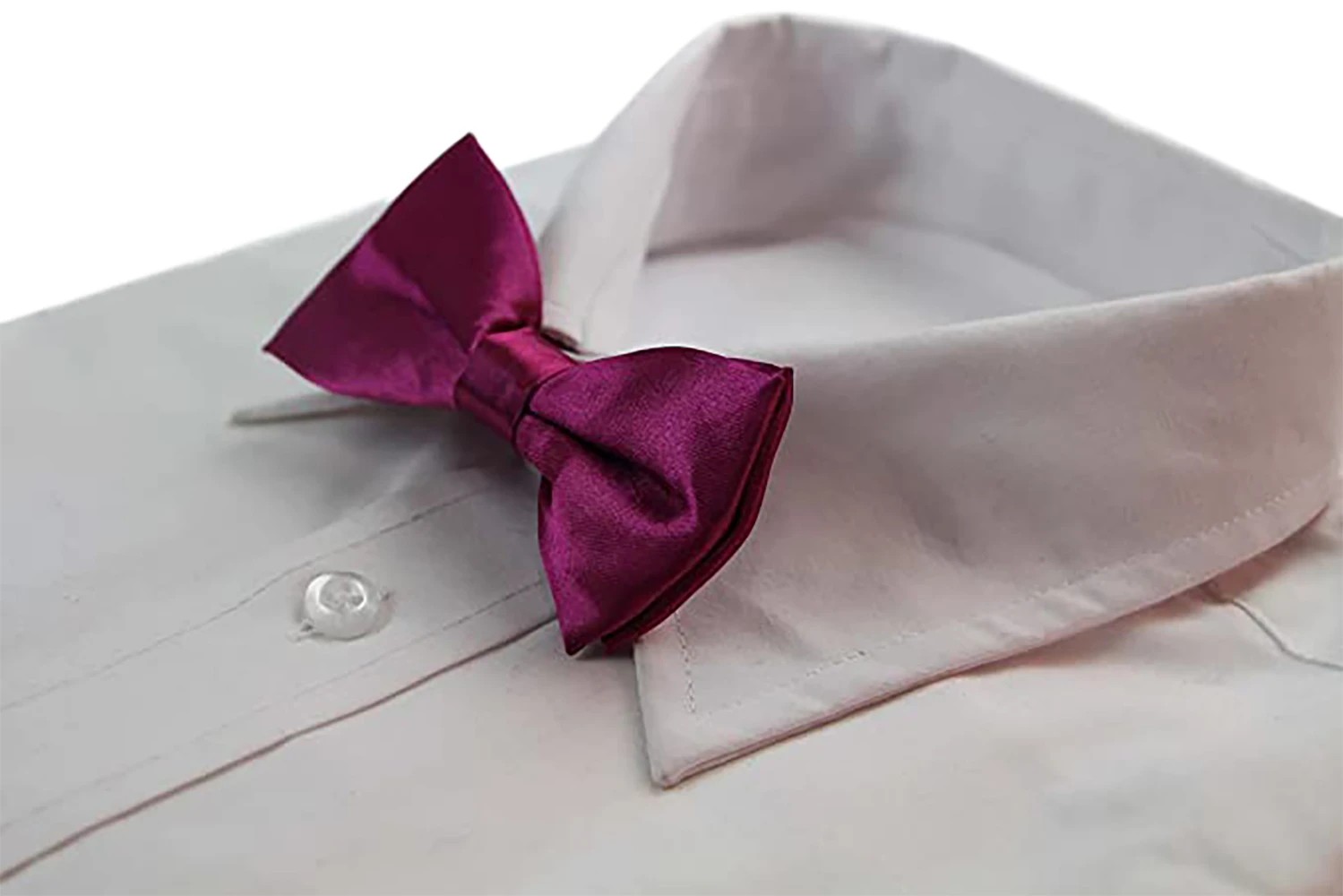 5 Zasel Boys Burgundy Plain Bow Tie - Red, 5 of 5
