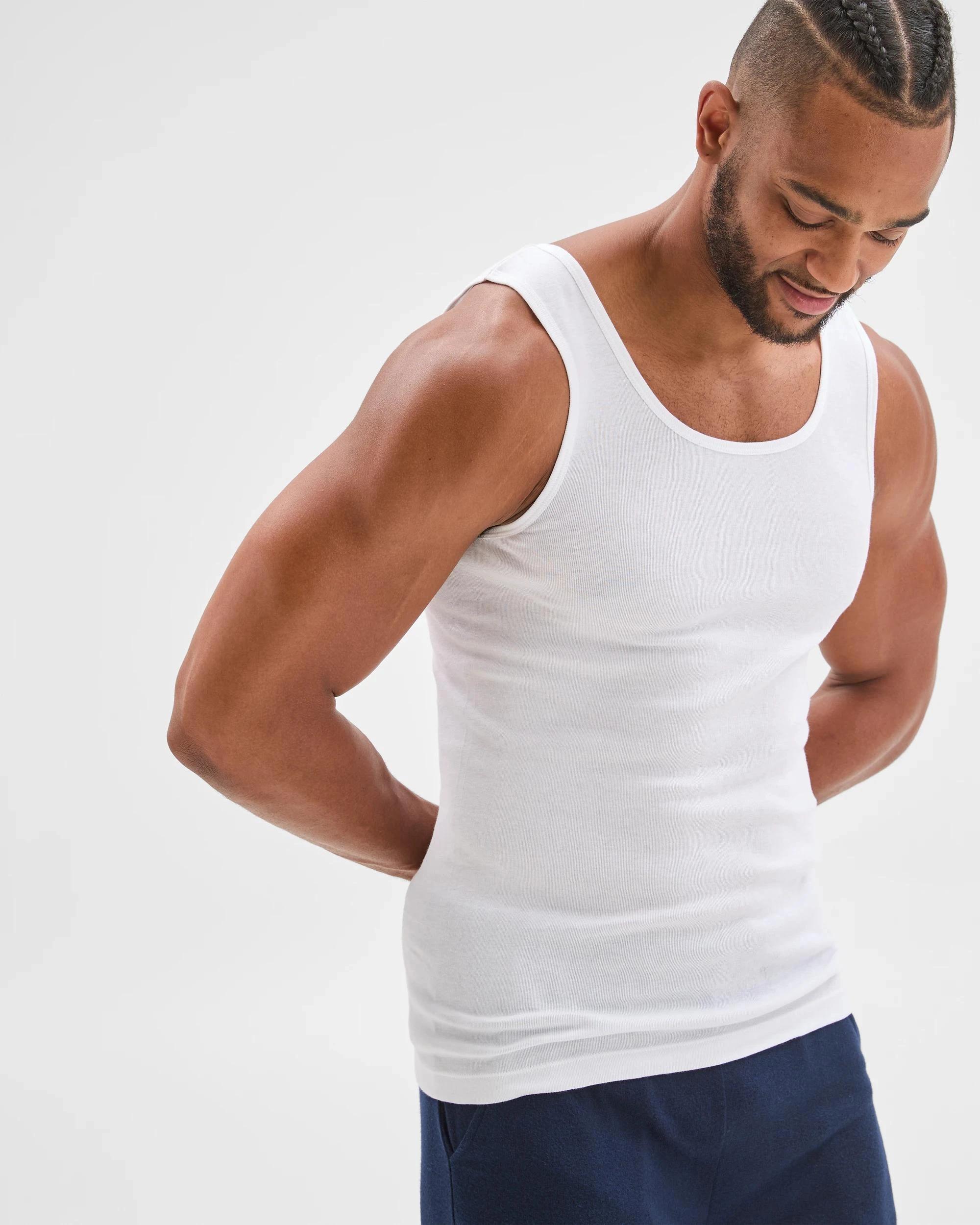 3 Maxx 3 Pack Singlets WHITE, 3 of 4