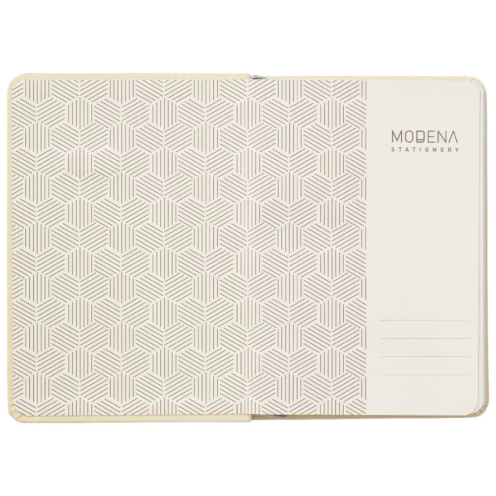 3 Modena A6 Linen Plain Notebook Buttermilk, 3 of 5