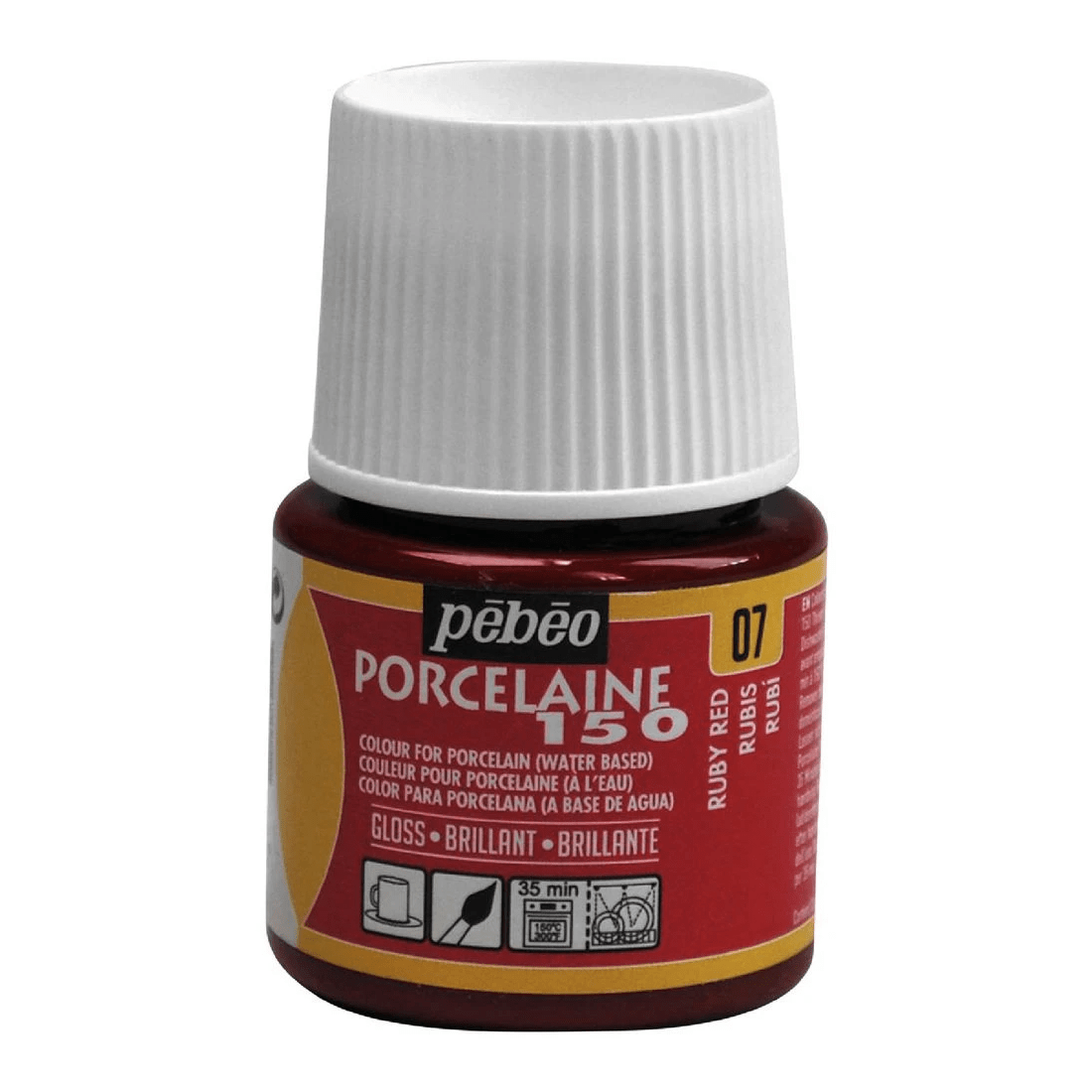 1 Pebeo Porcelaine 150 Paint 45ml Ruby Red, 1 of 1