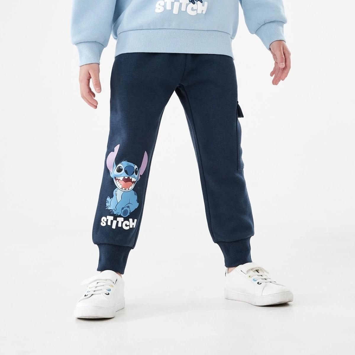 1 Disney Lilo & Stitch License Oversized Printed Trackpants Stitch, 1 of 10