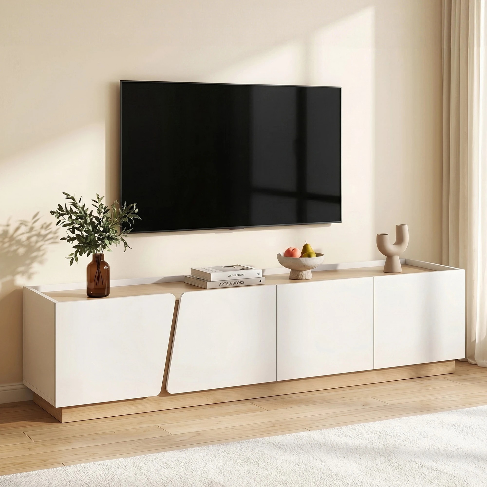 10 Artiss 180cm TV Unit Entertainment Unit Storage Cabinet Living Room - Grey, 10 of 10