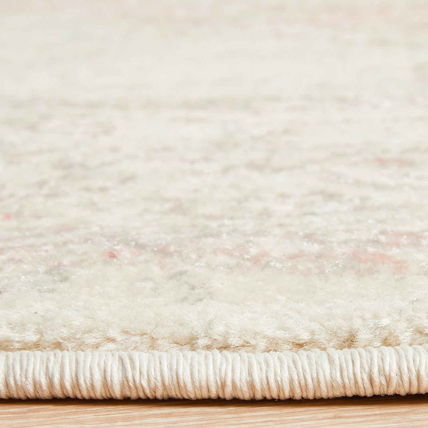 7 Common Ground Rugs Mason 702 240x240cm - Large Round Power Loomed Pet Friendly Rug - Pink, 7 of 7