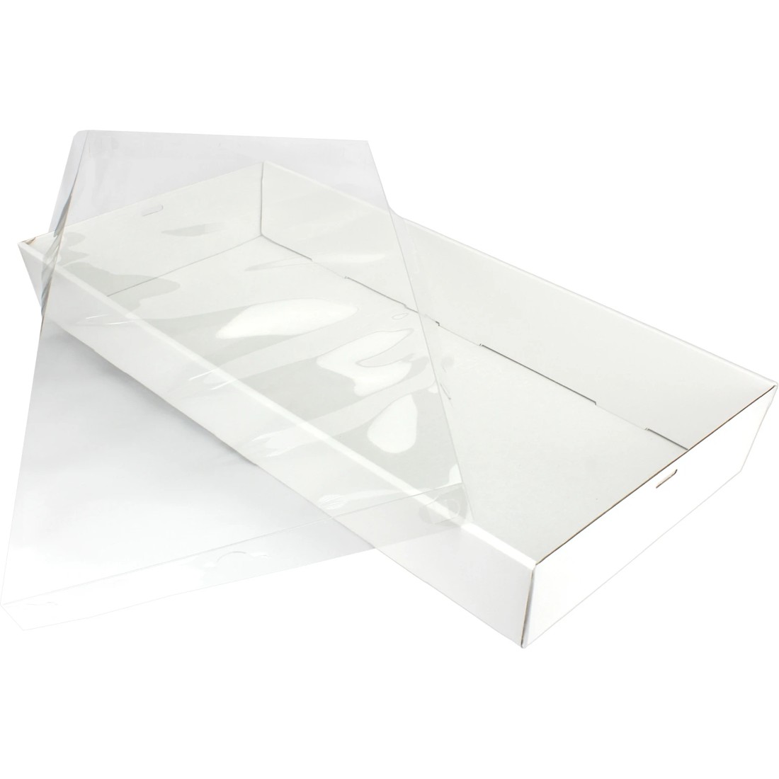 2 Spice Kitchen White Grazing Box with Clear Plastic Lid 58cm x 28cm x 8cm, 2 of 4
