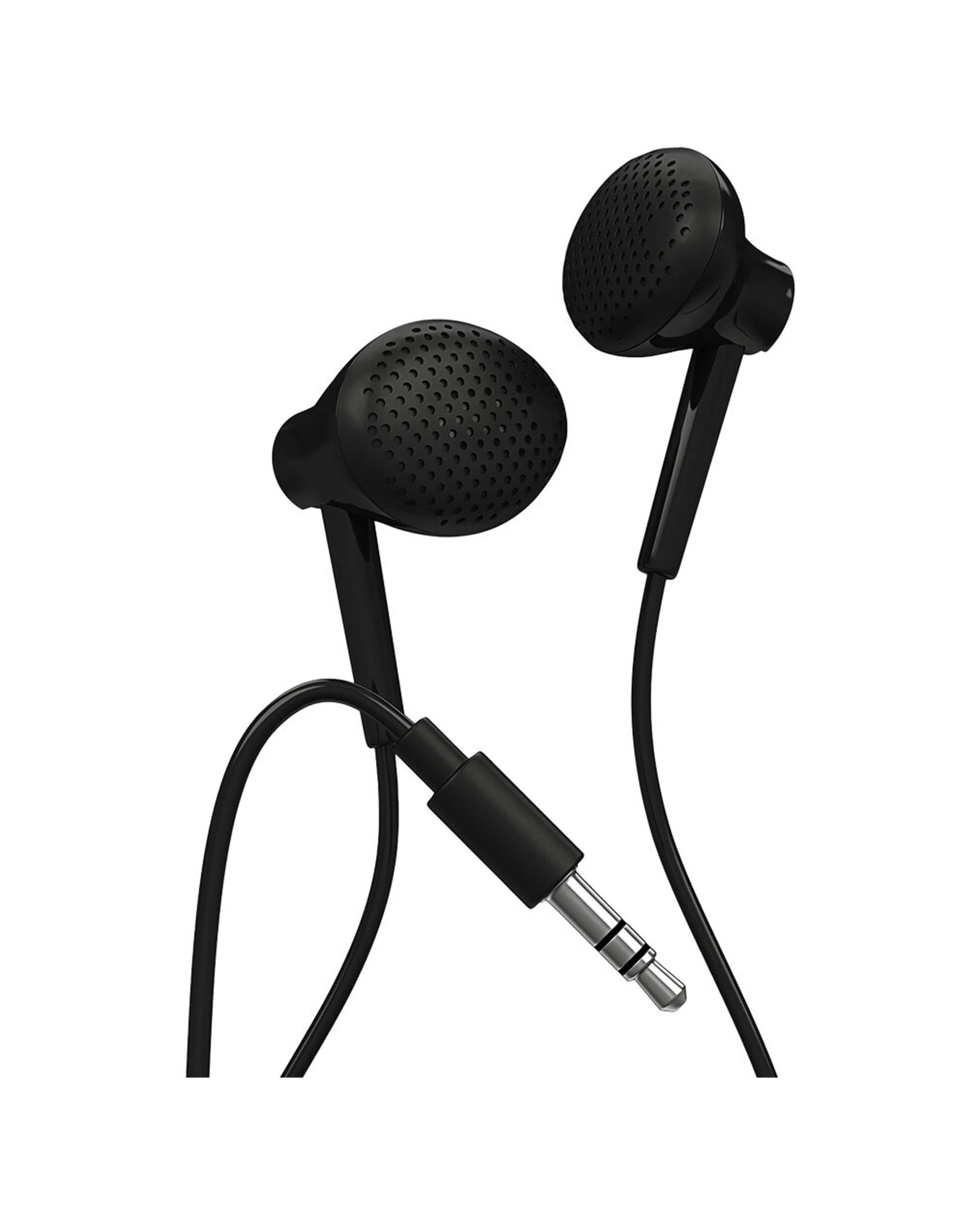 2 Liquid Ears Everyday Wired Bud Earphones With Mic - 3.5mm Jack - 13.6mm
 - black, 2 of 3