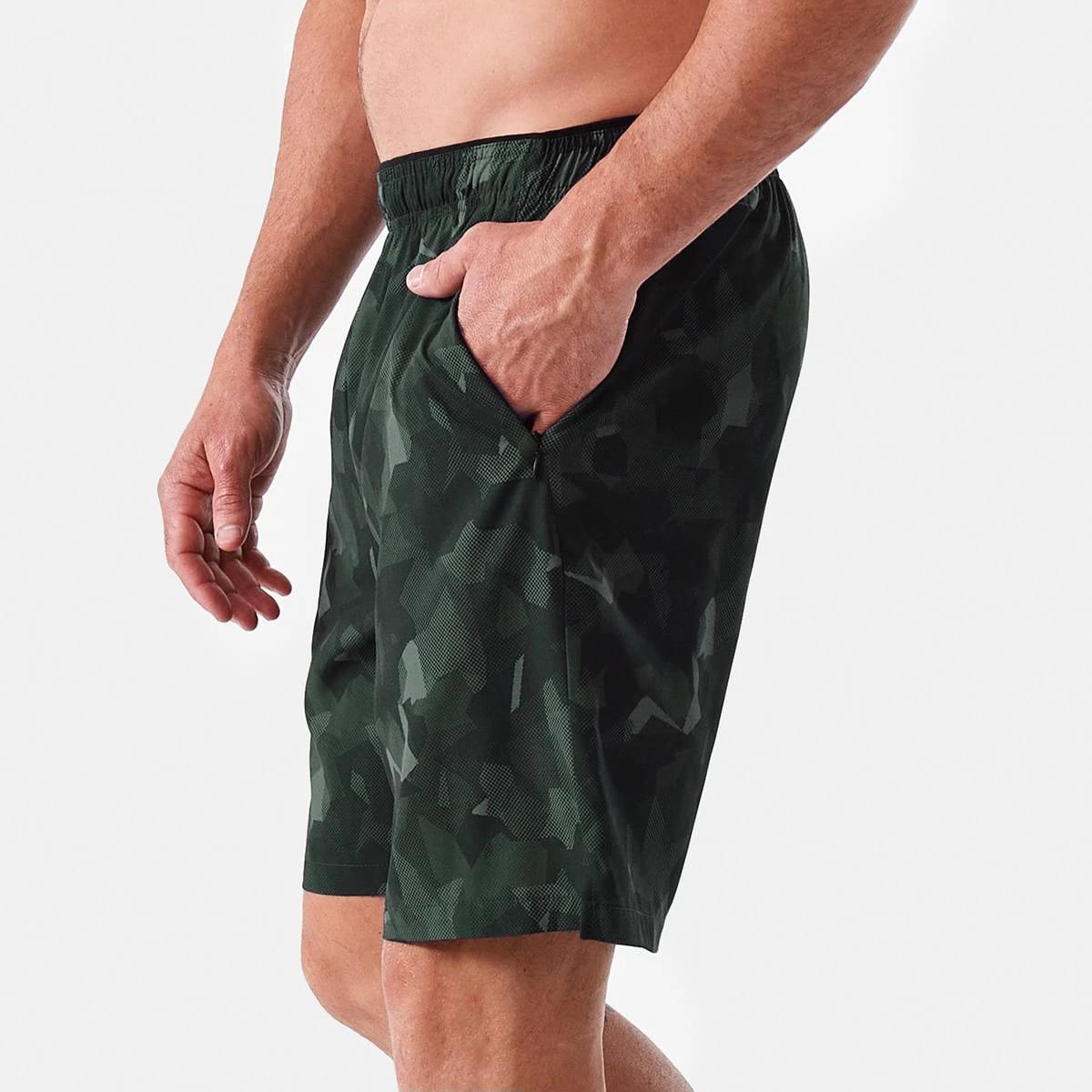 2 Active Mens Gym Shorts Khaki Camo, 2 of 7