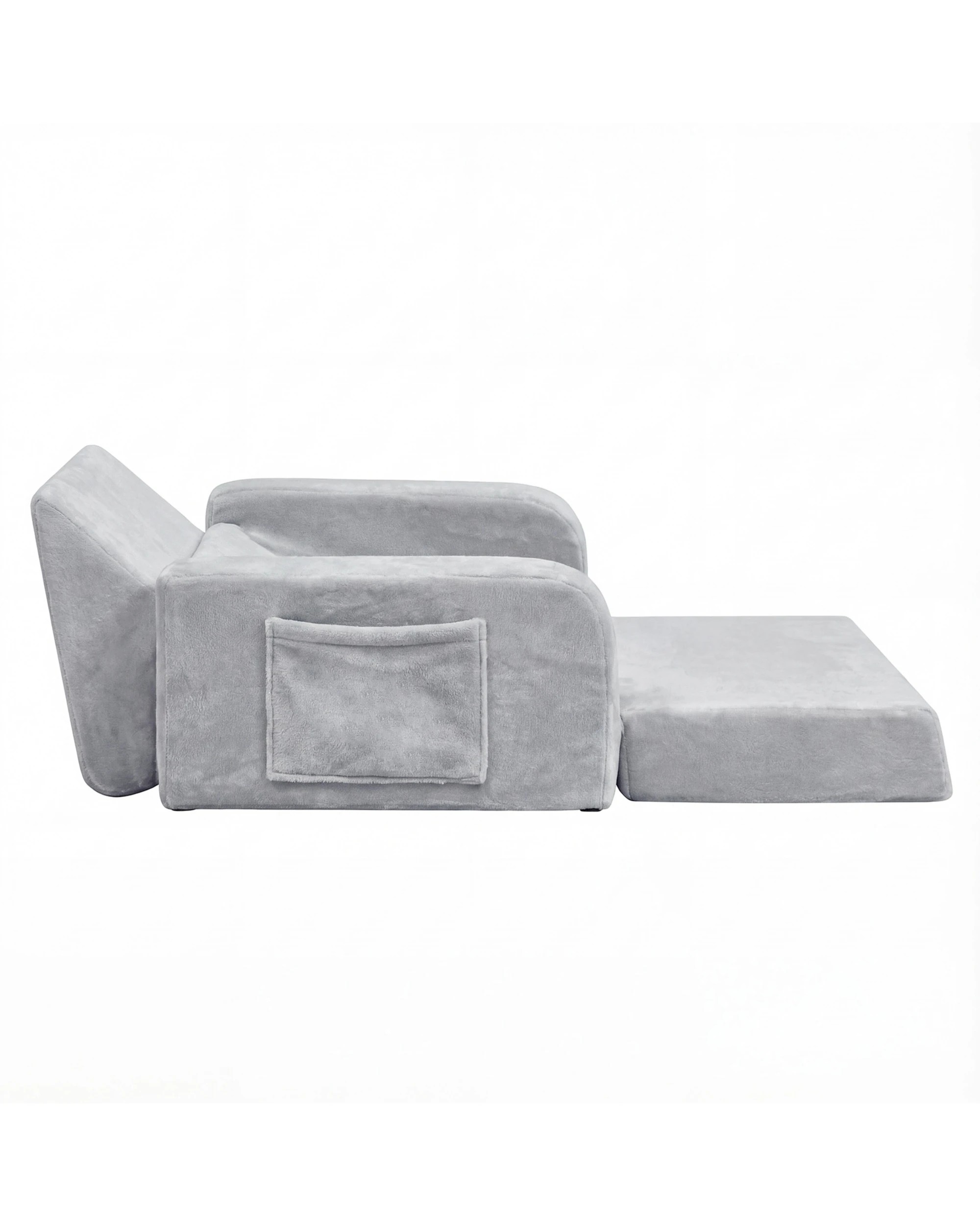 7 ADVWIN 3-in-1 Kids Loveseat Sofa Toddler Couch Chair & Lounger - Grey, 7 of 10