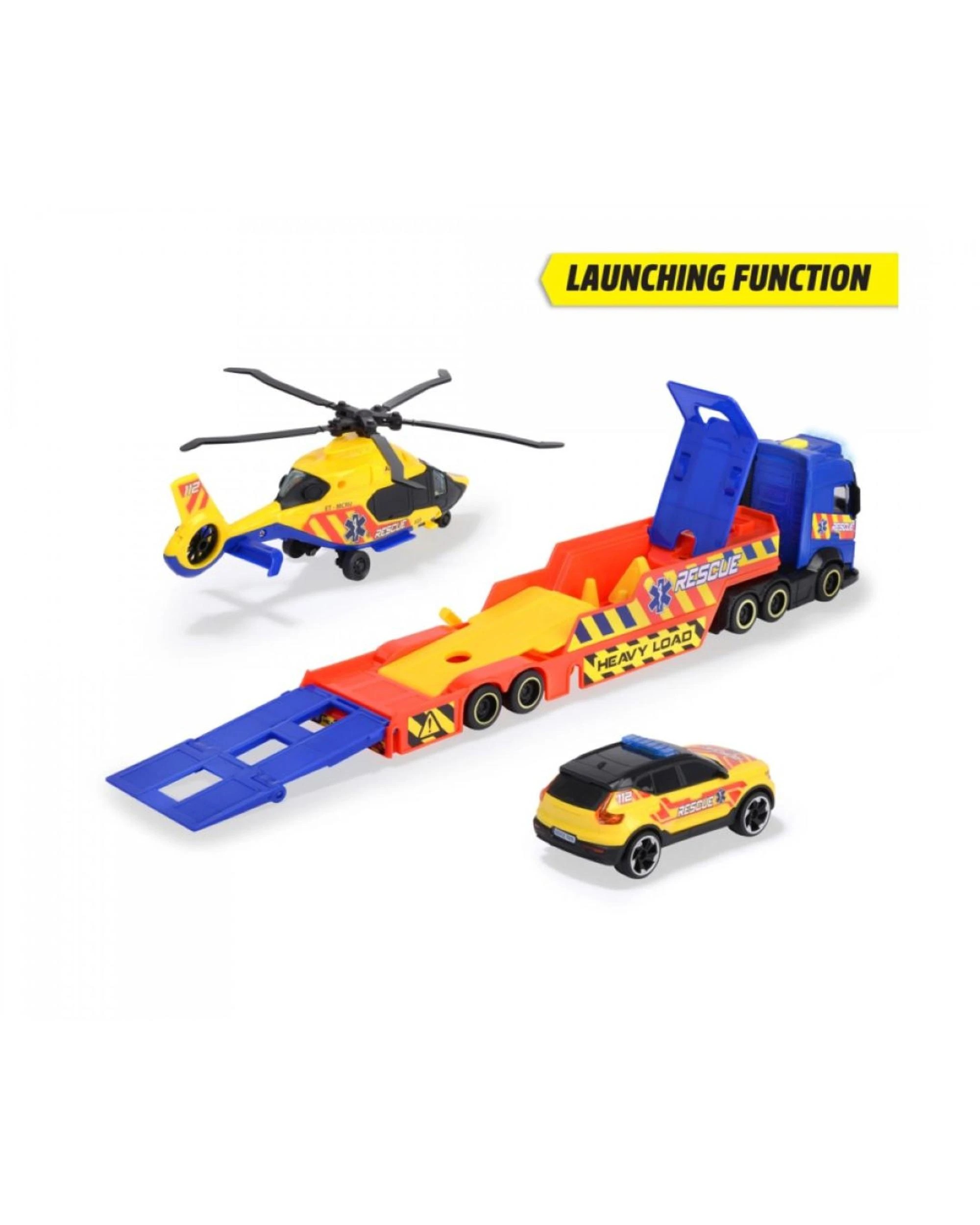 3 Go Real! Rescue Transporter Truck Car and Helicopter Set, 3 of 5