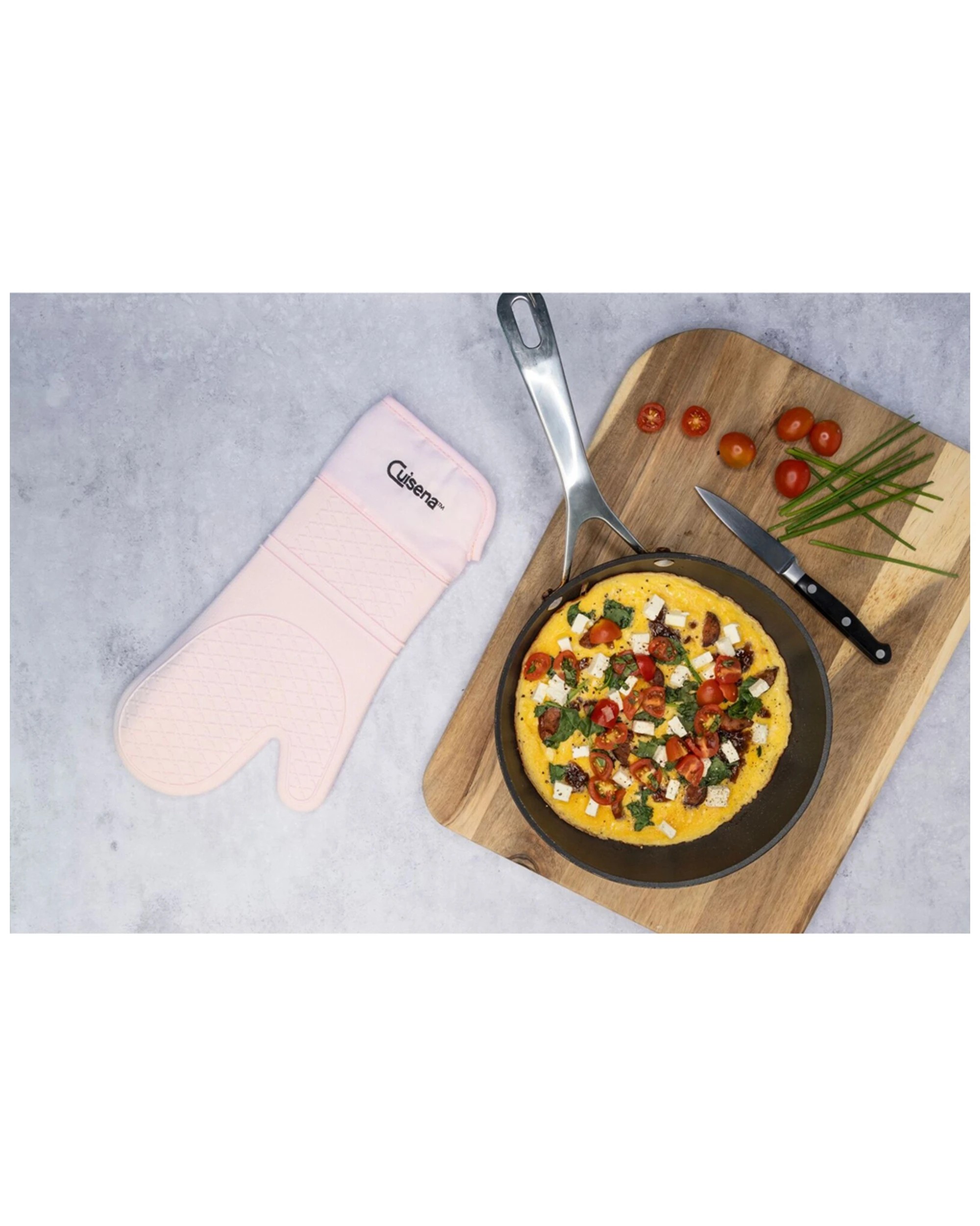 2 Cuisena Silicone and Fabric Oven Glove, Heat Resistant, Comfortable Grip, Pink - Pink, 2 of 5