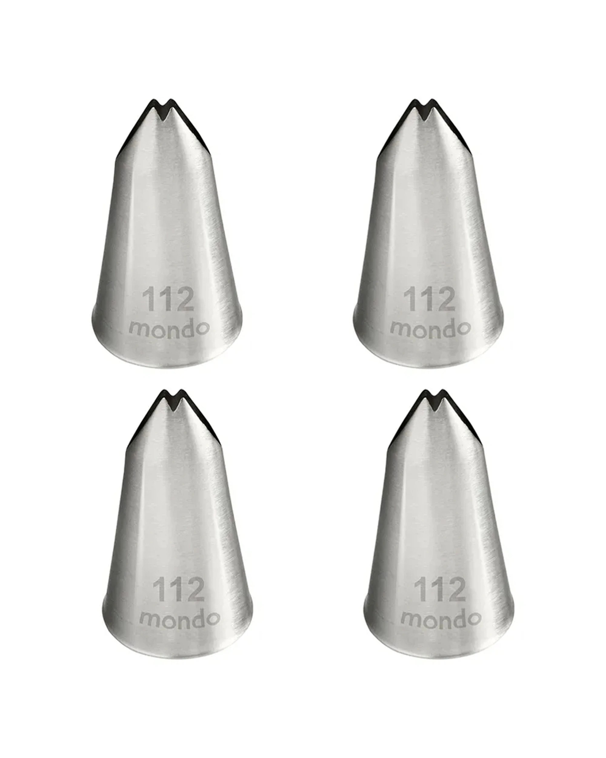 1 Mondo 4pk Stainless Steel Large Leaf Piping Tip Food-Grade Rust Resistant - Silver, 1 of 3