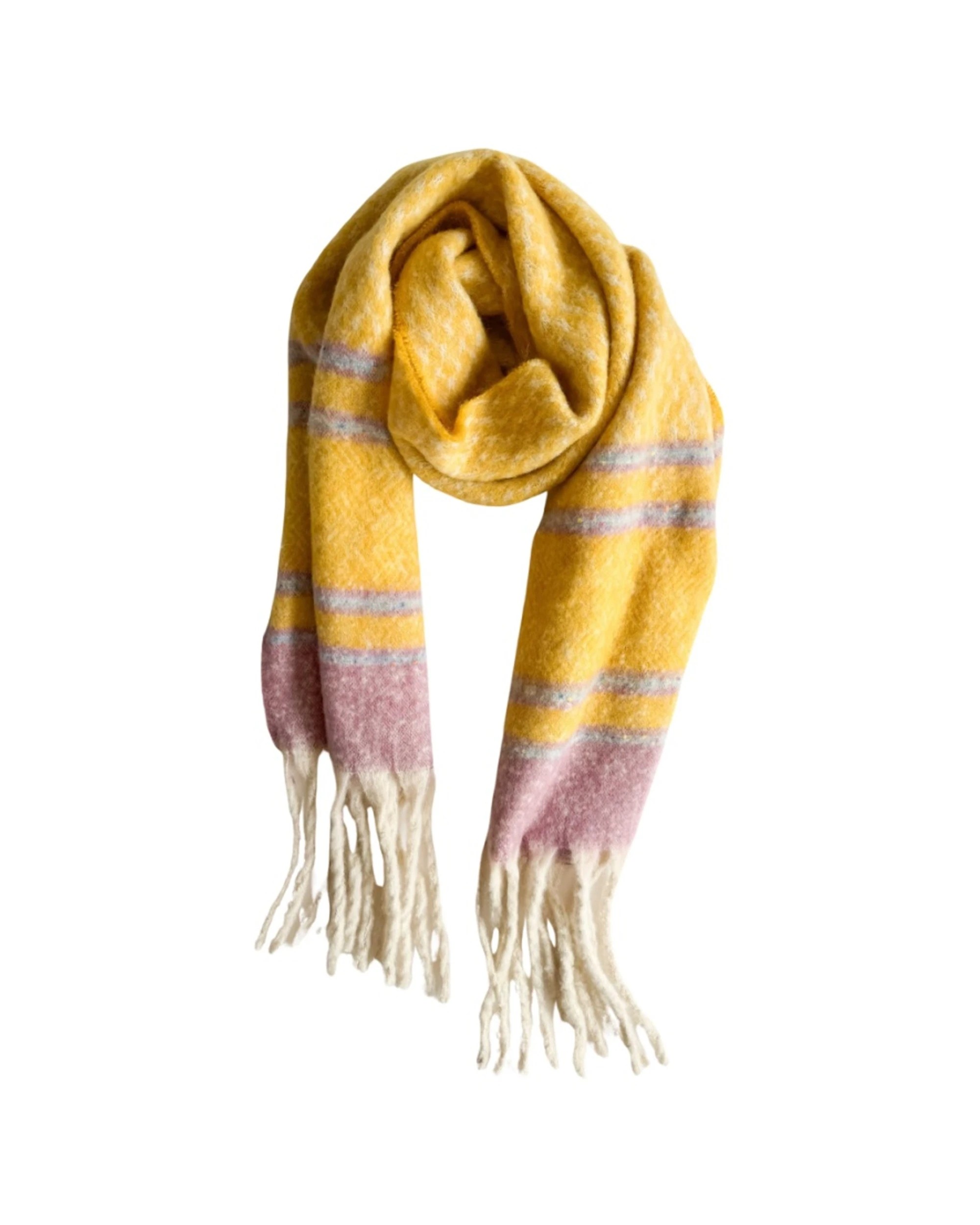 1 Urban Products Avalon Scarf Pastel Plaid Soft Texture Fabric 180cm - Multi, 1 of 1