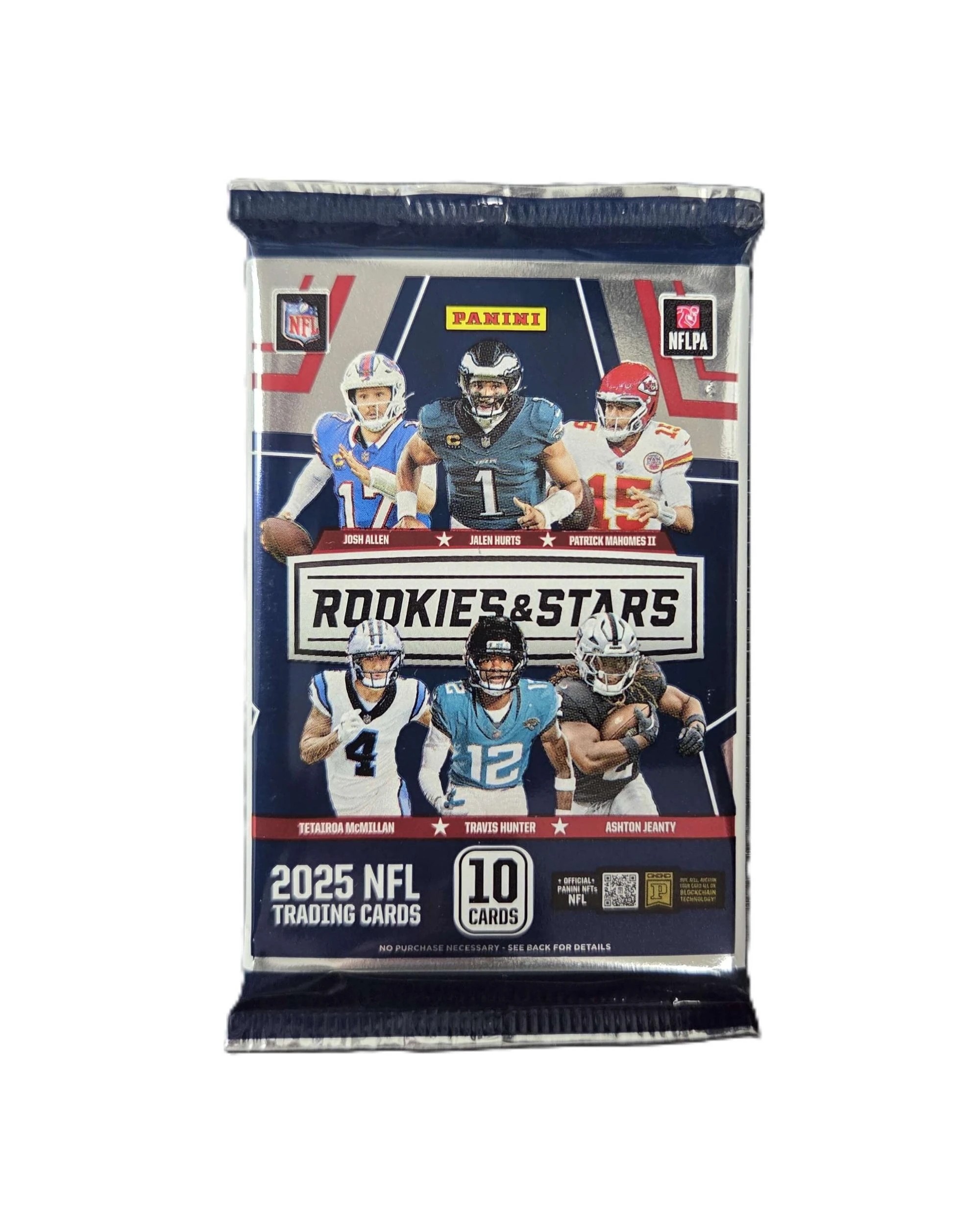 1 Panini NFL 2025 Rookies and Stars Football Hobby Pack, 1 of 10