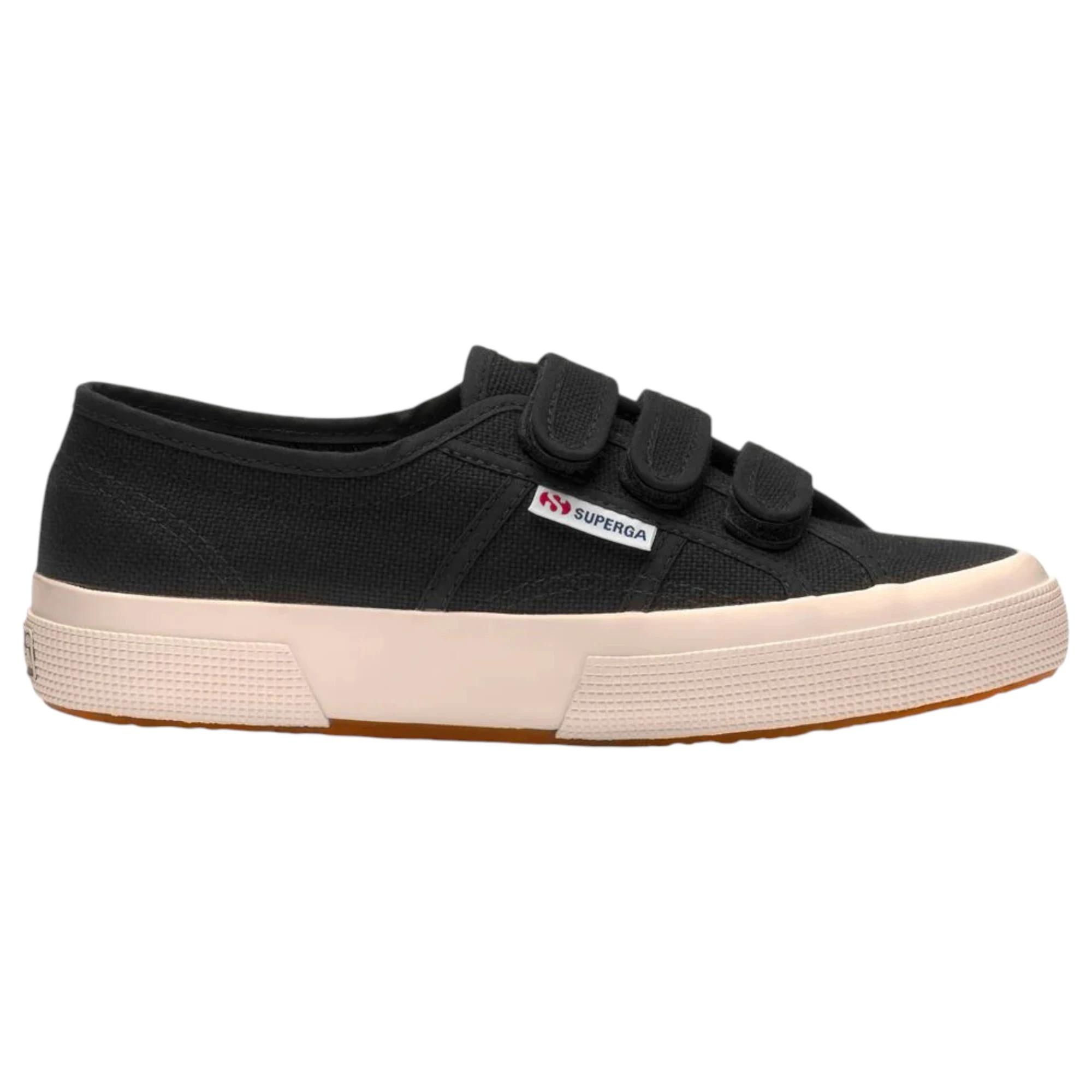 1 Superga Unisex 2750 Cotu 3 Strap Black Casual Shoes BLACK, 1 of 5