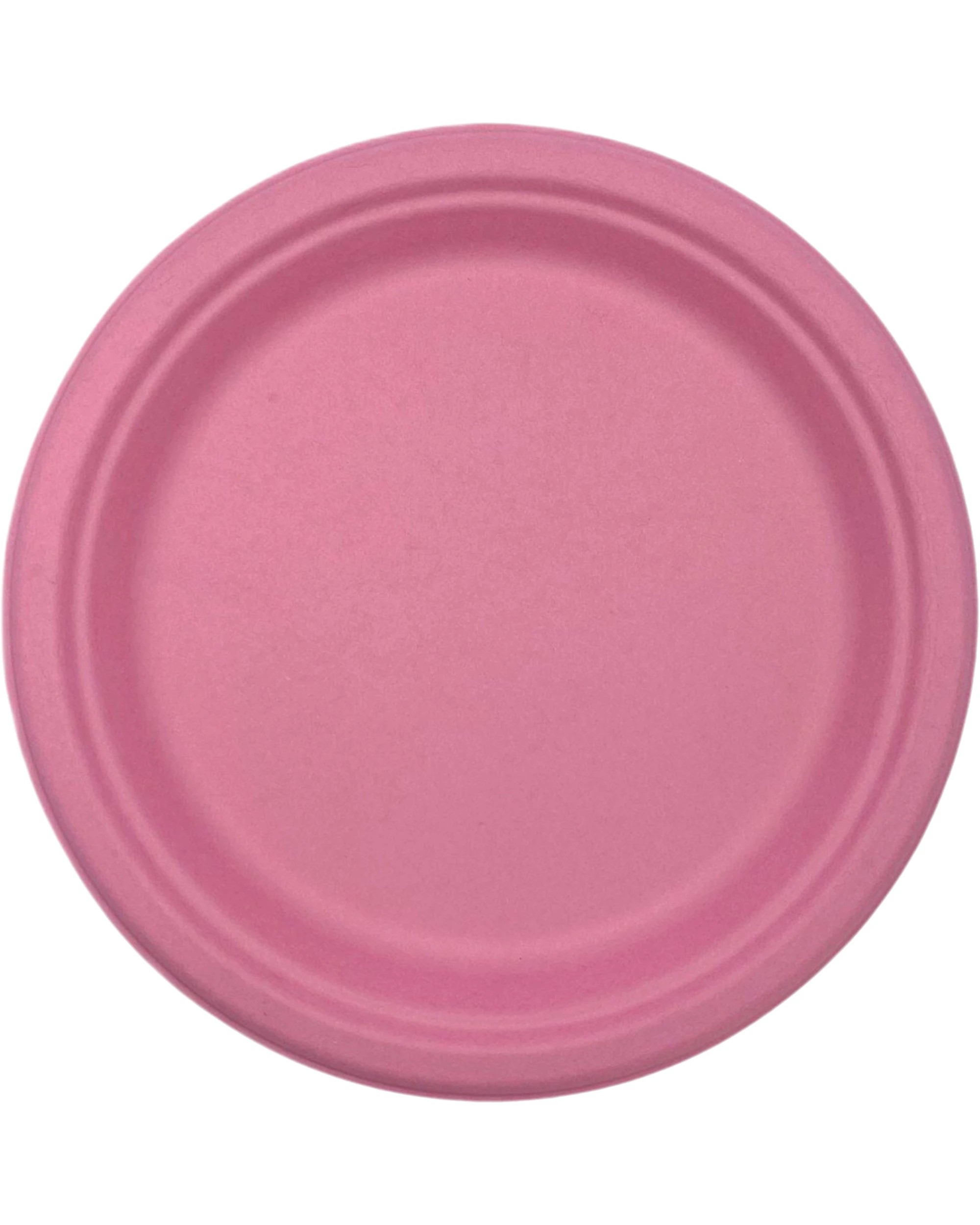 1 Partyware Pastel Sugar Cane Large Plates Pack of 25 - Pink, 1 of 3