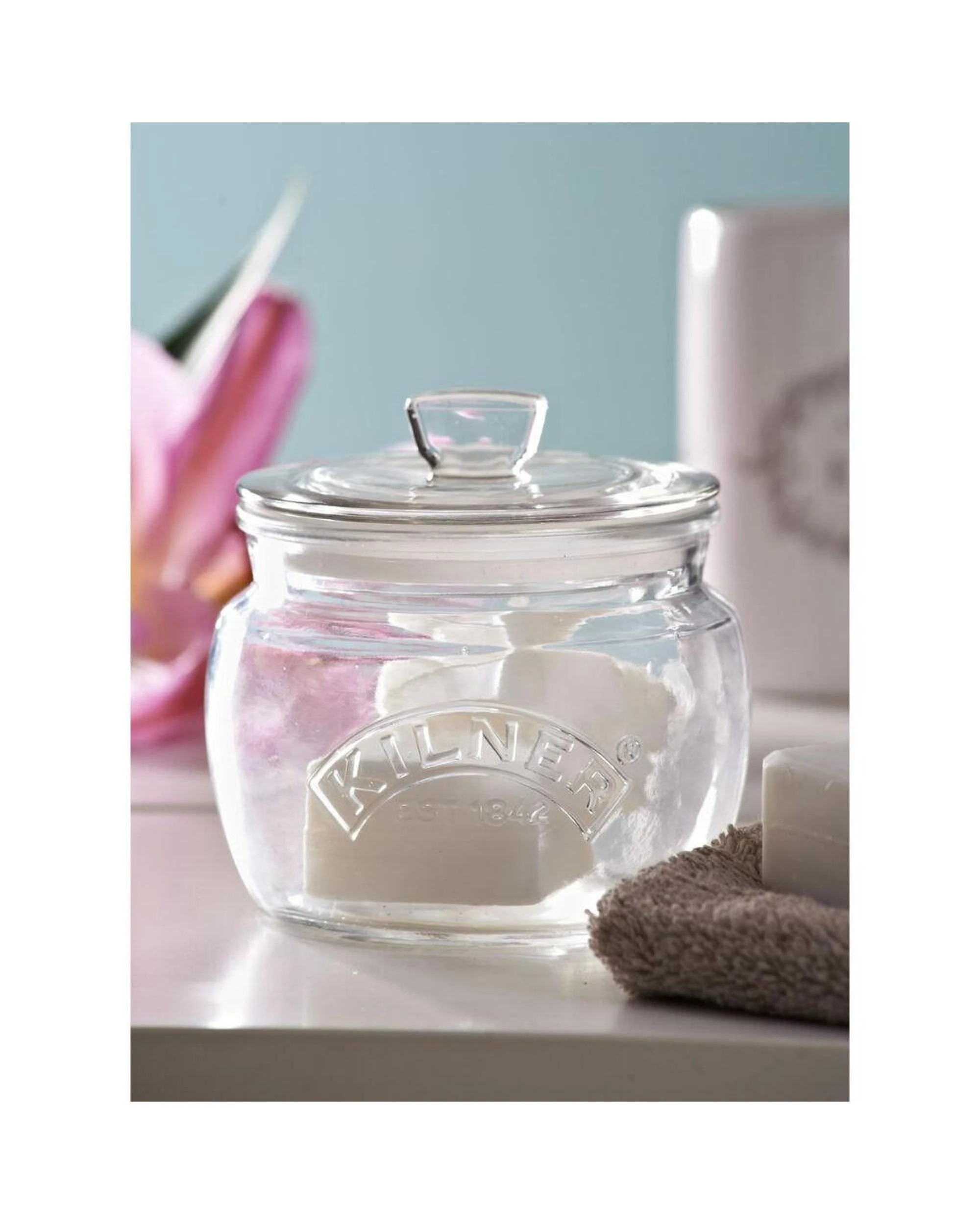 4 Kilner Universal Storage Jar 850ml Set of 6 - Clear, 4 of 6