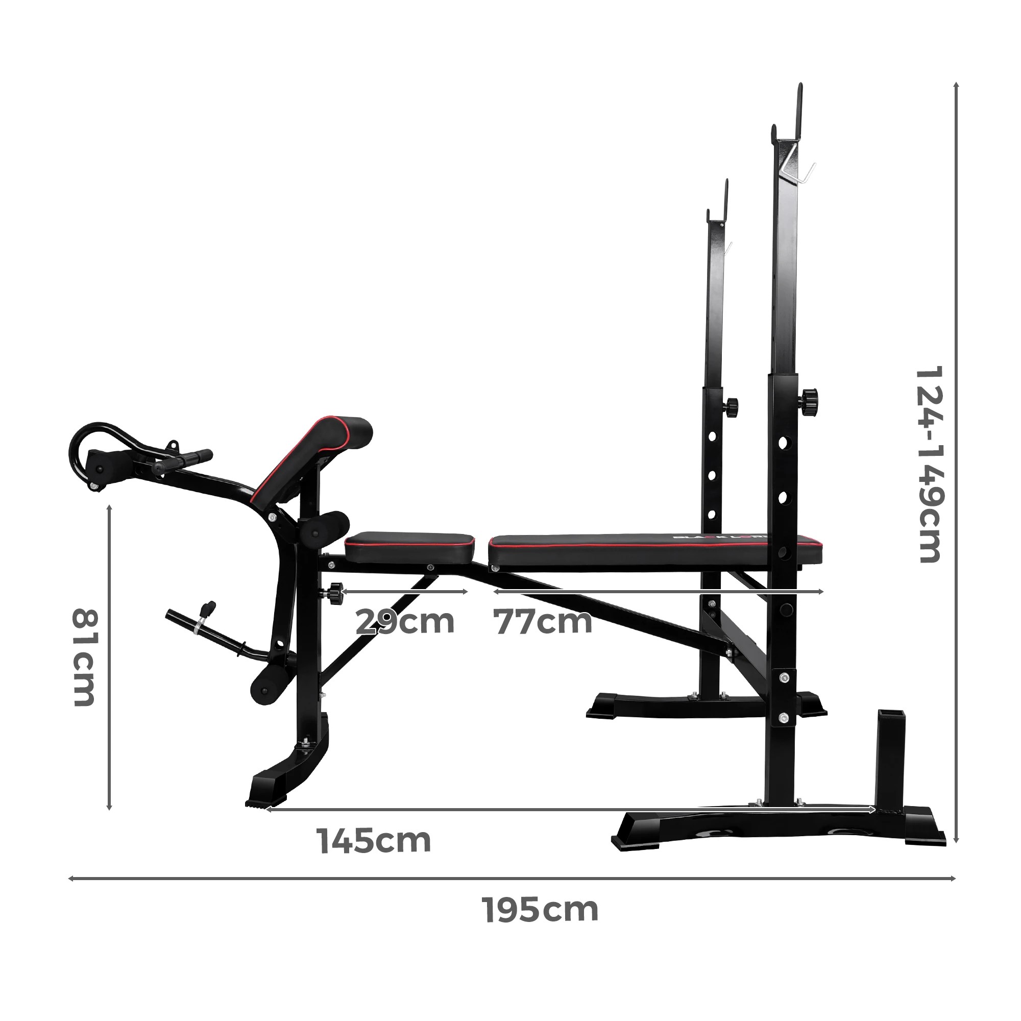 6 Black Lord Weight Bench 10in1 Multi-Station, 6 of 9