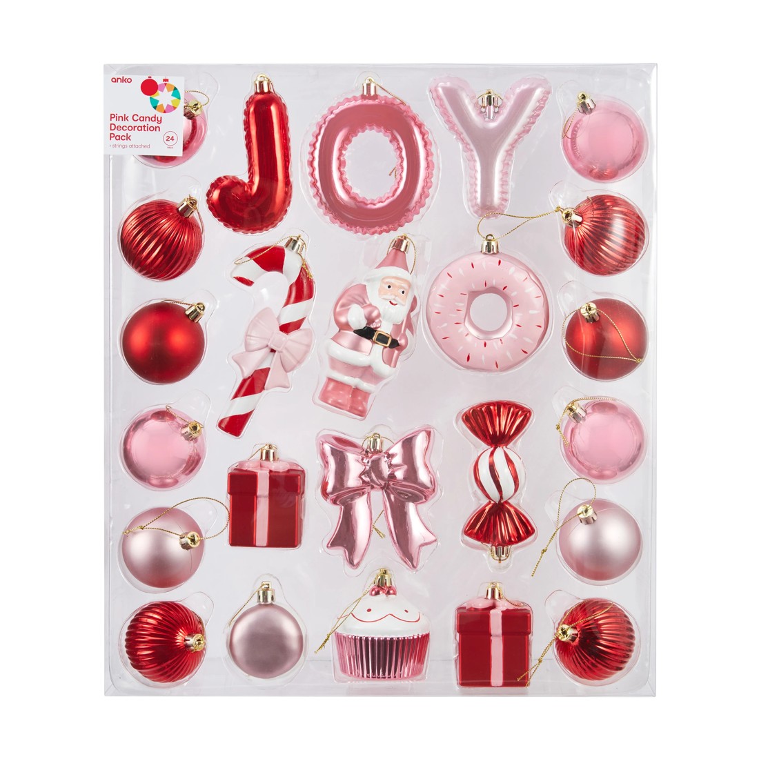 1 24 Piece Pink Candy Decoration Pack, 1 of 5