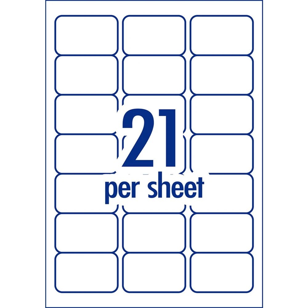 3 Avery Premium White Addressing Labels AveryEco 21UP 50 Sheets, 3 of 10