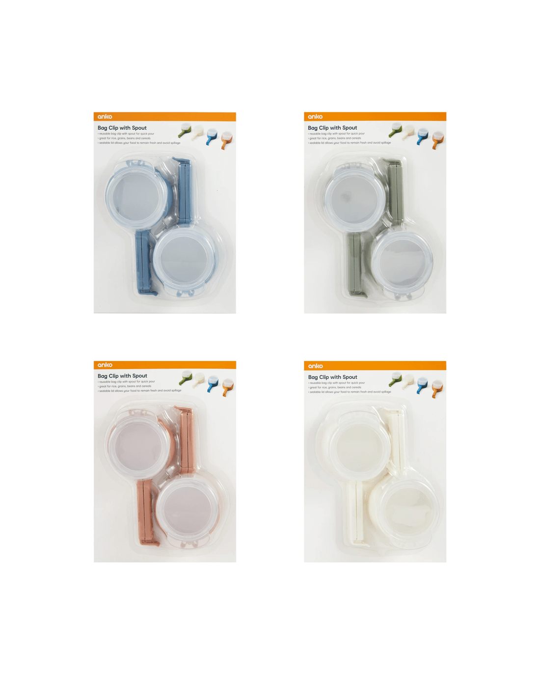 10 Bag Clip with Spout - Assorted, 10 of 10