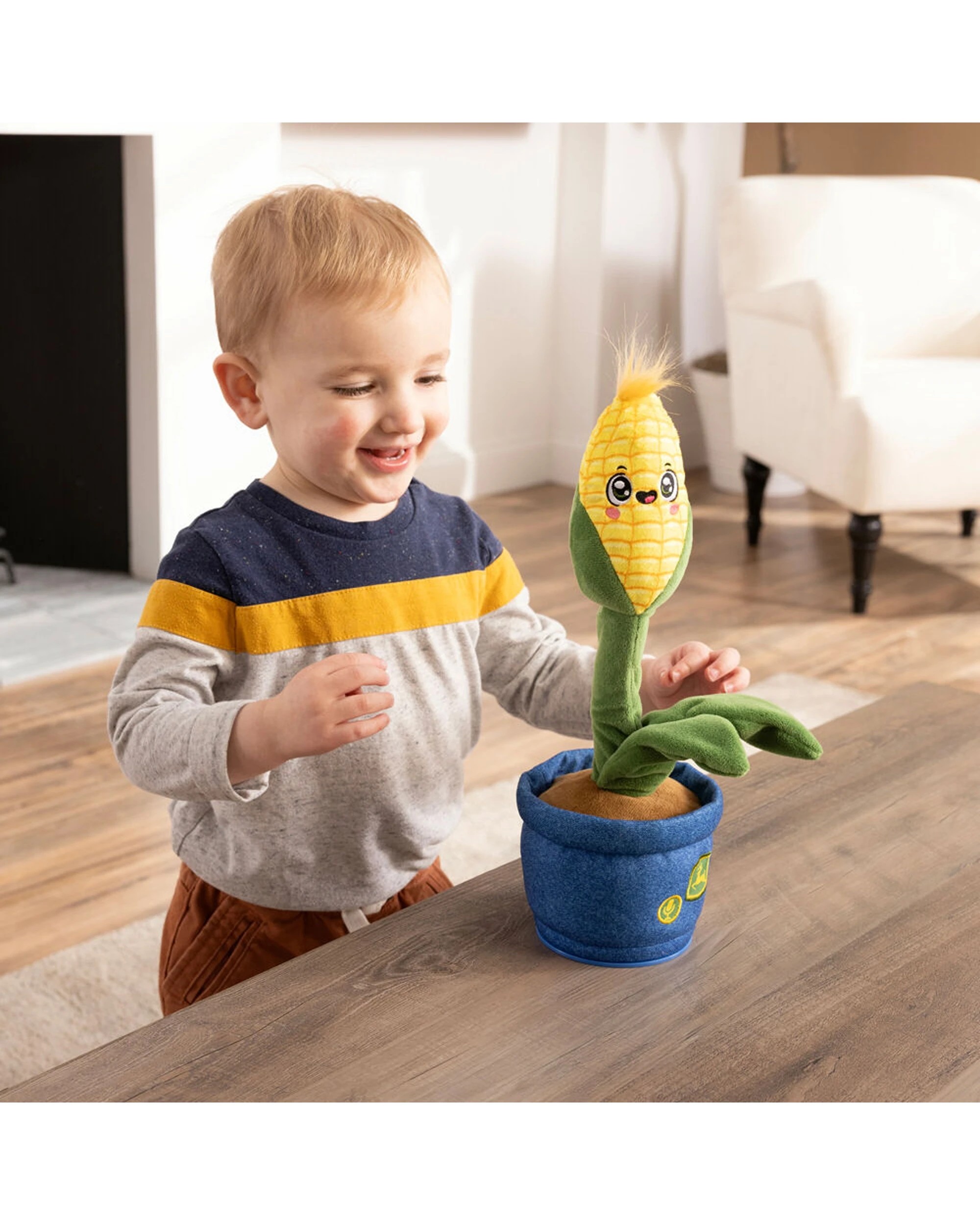 2 John Deere Corny Dancer Plush Musical Dancing Toy Dance Music Speech Repetition - Multi, 2 of 3