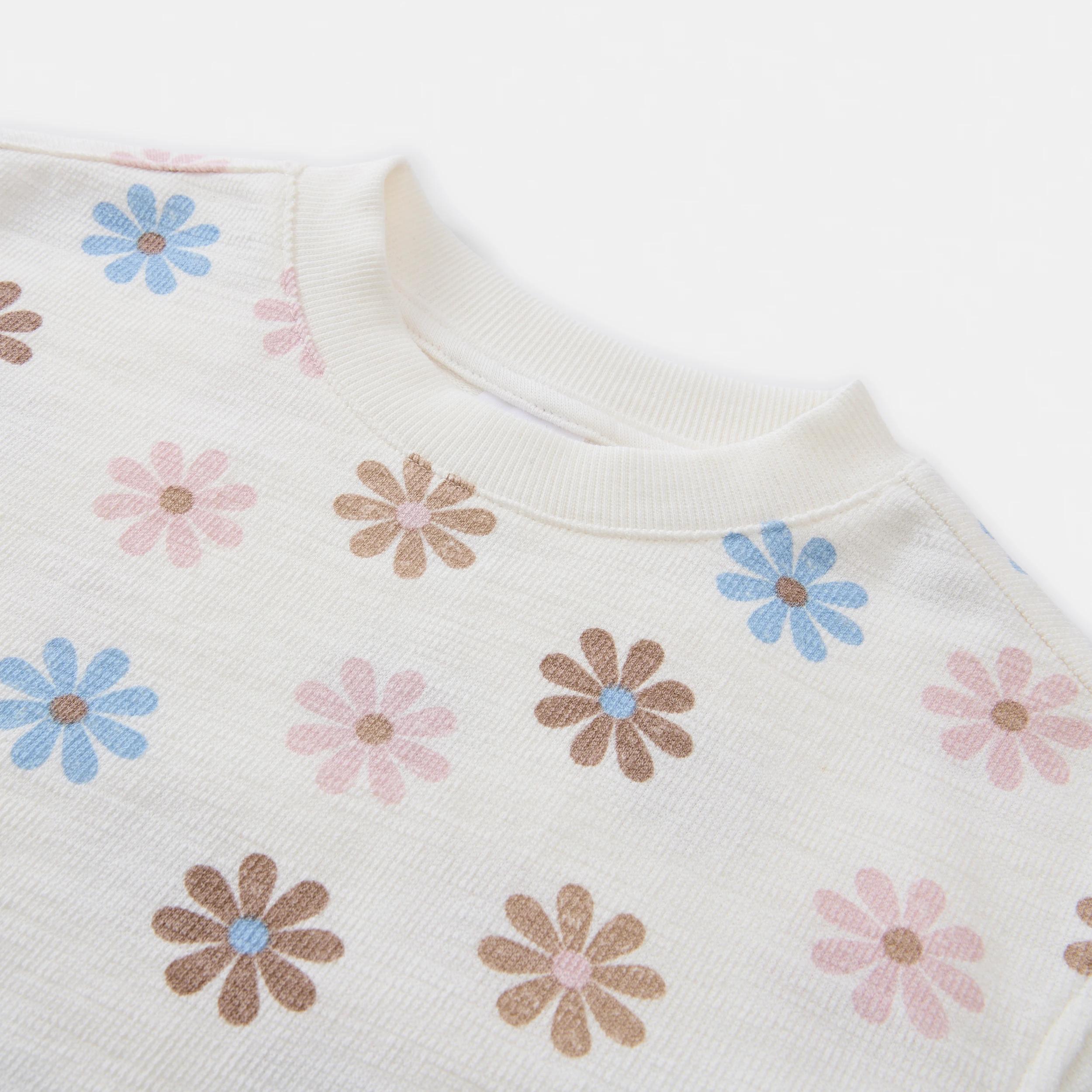 6 Australian Cotton Slub Set Wht Daisy, 6 of 6