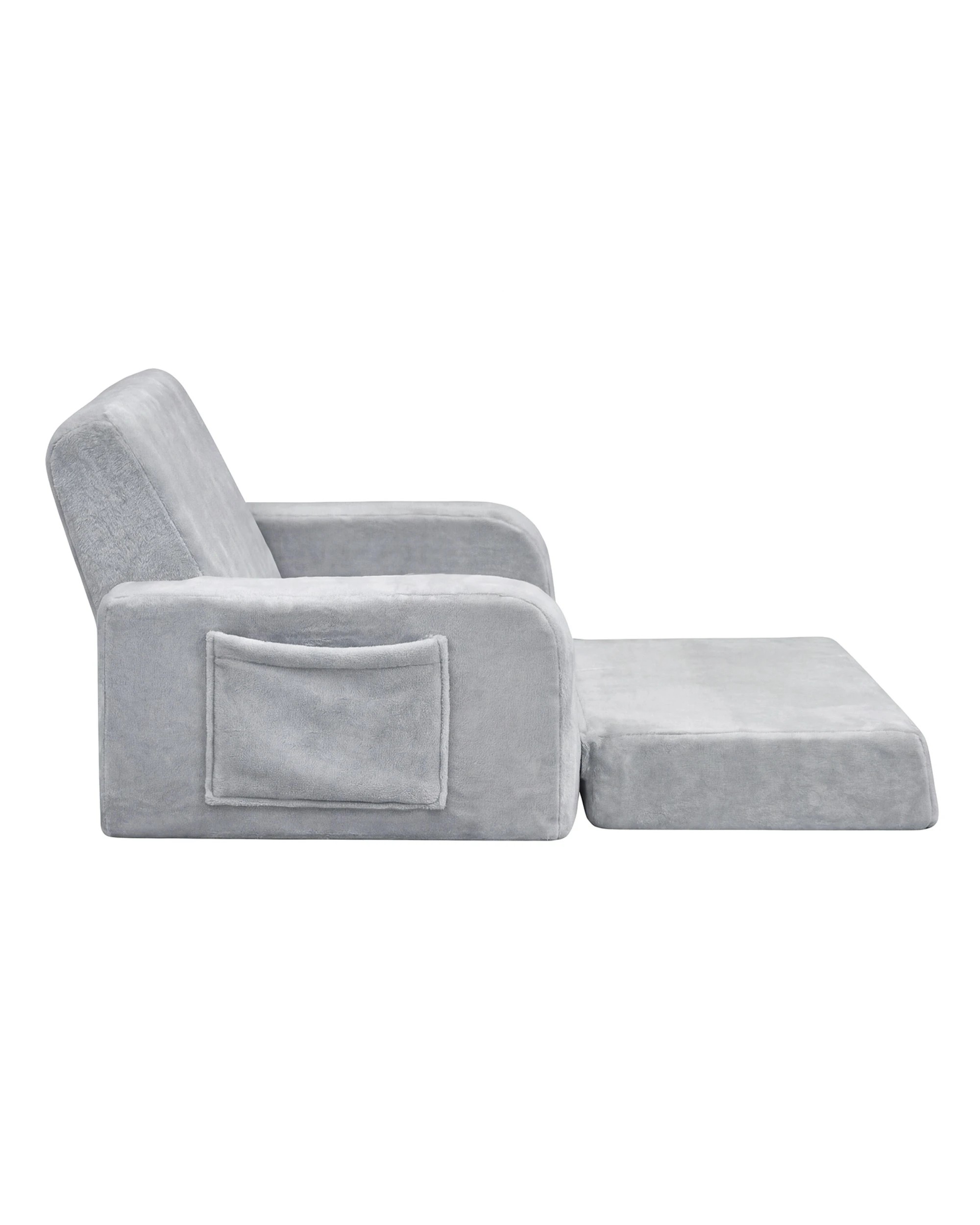 8 ADVWIN 3-in-1 Kids Loveseat Sofa Toddler Couch Chair & Lounger - Grey, 8 of 10