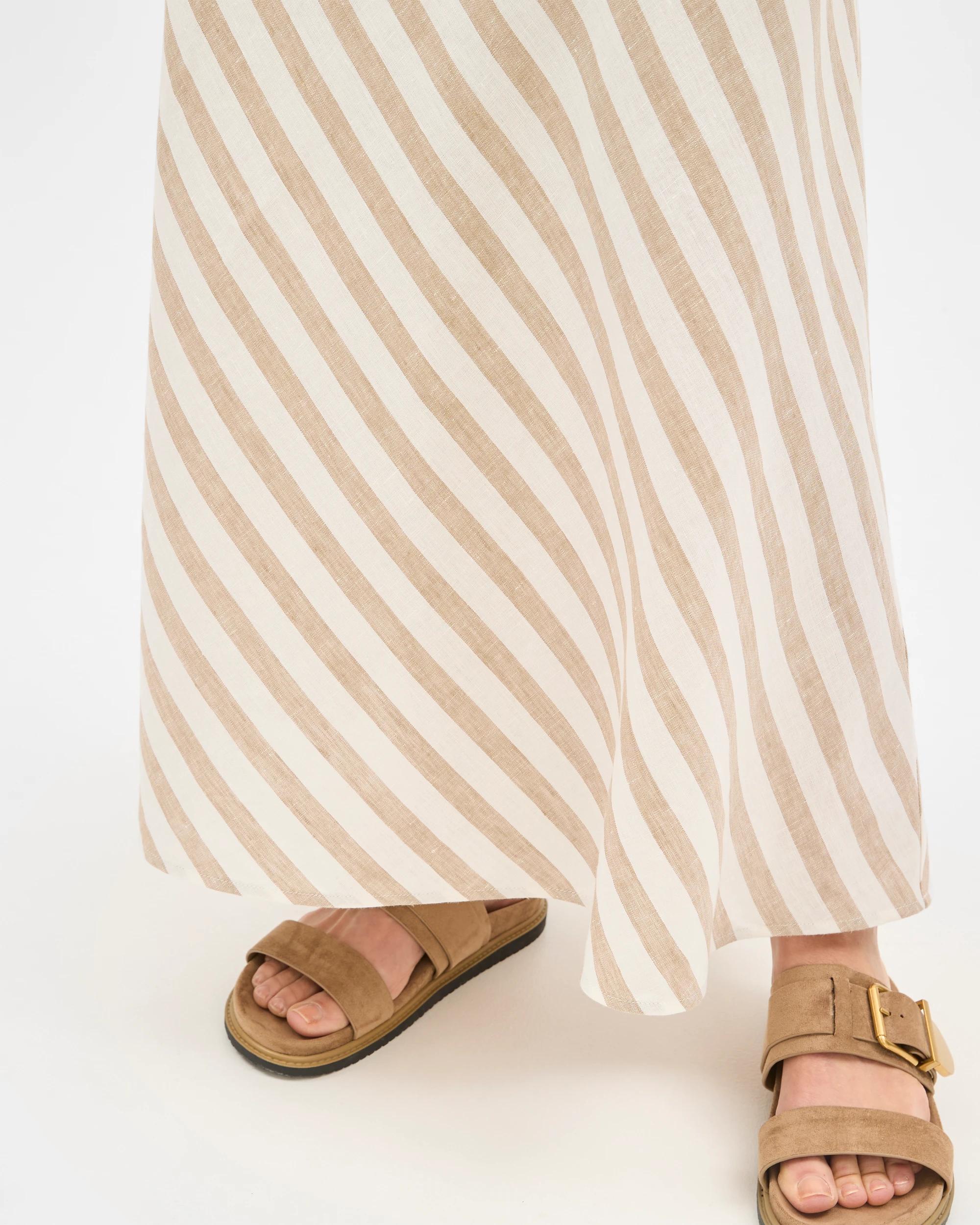 5 Target European Linen Bias Cut Midi Skirt CHEVRON STRIPE, 5 of 6