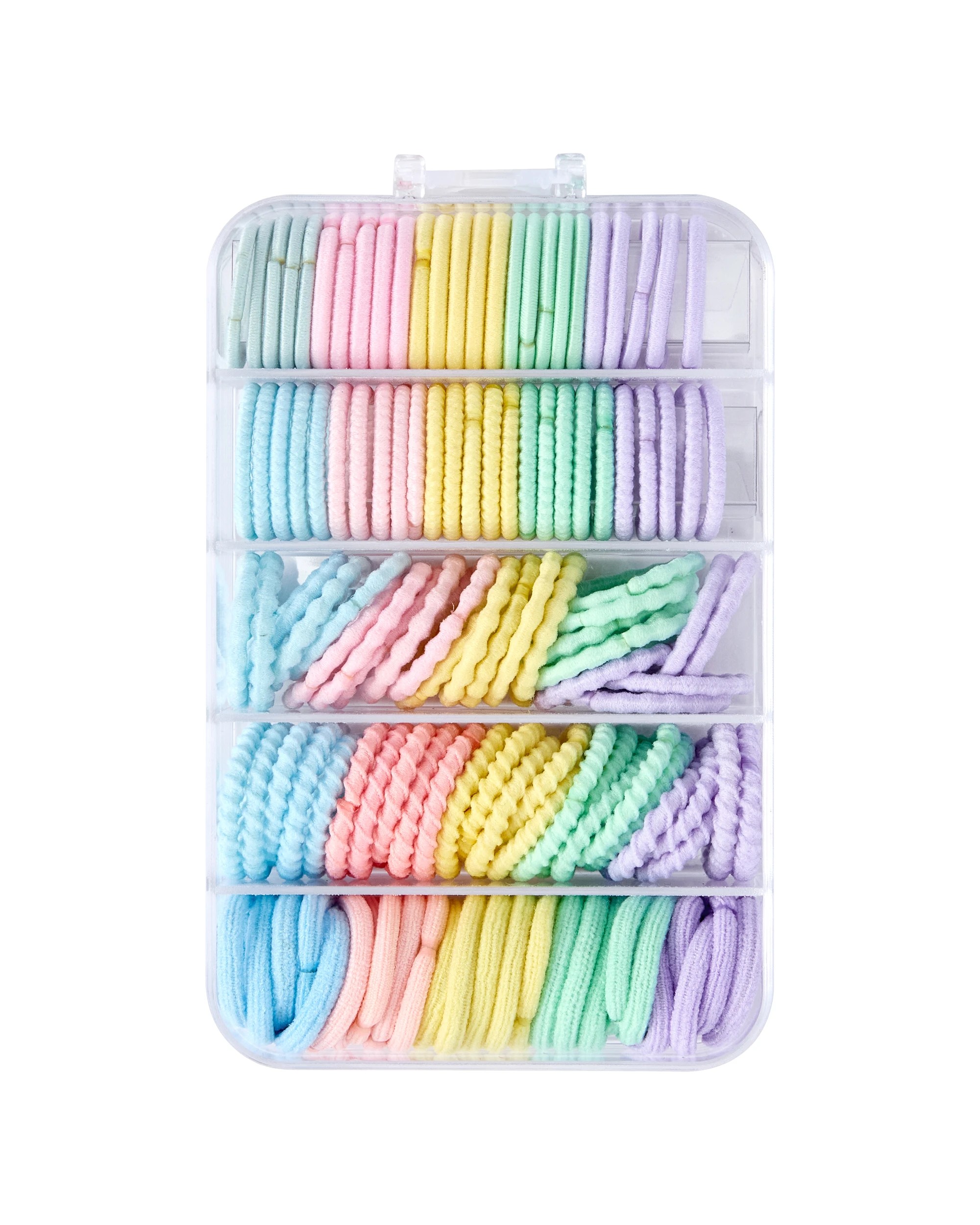 2 OXX Haircare 125 Piece Hair Elastics with Container, 2 of 5