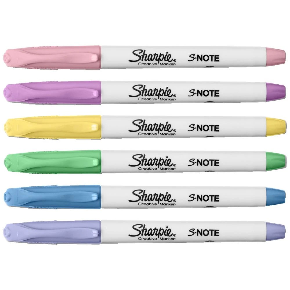 3 Sharpie S-Note Creative Marker Highlighters Assorted 6 Pack, 3 of 8