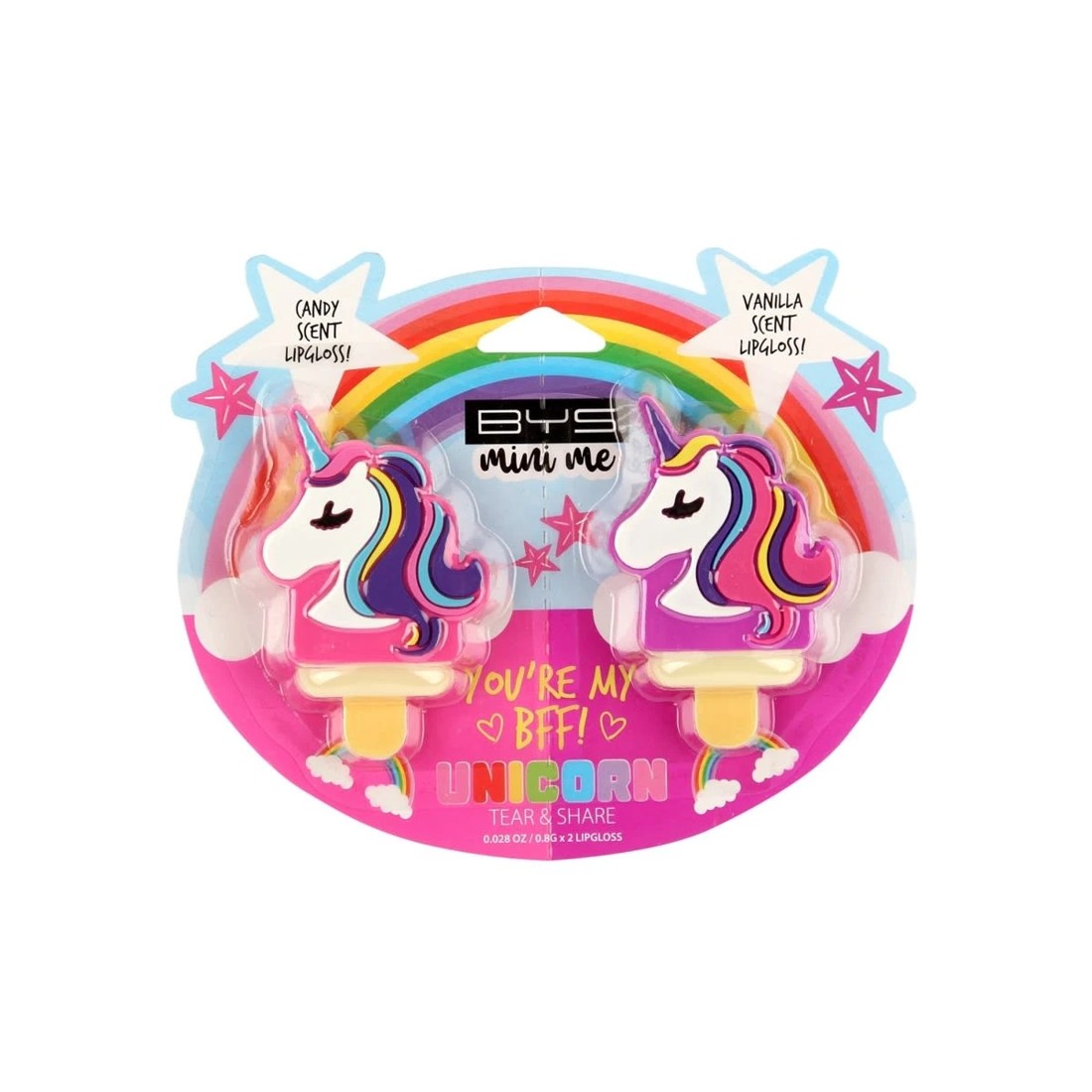 1 BYS Mini Me 2 Pack Unicorn Tear & Share Lip Glosses - Candy and Vanilla Scent, 1 of 2