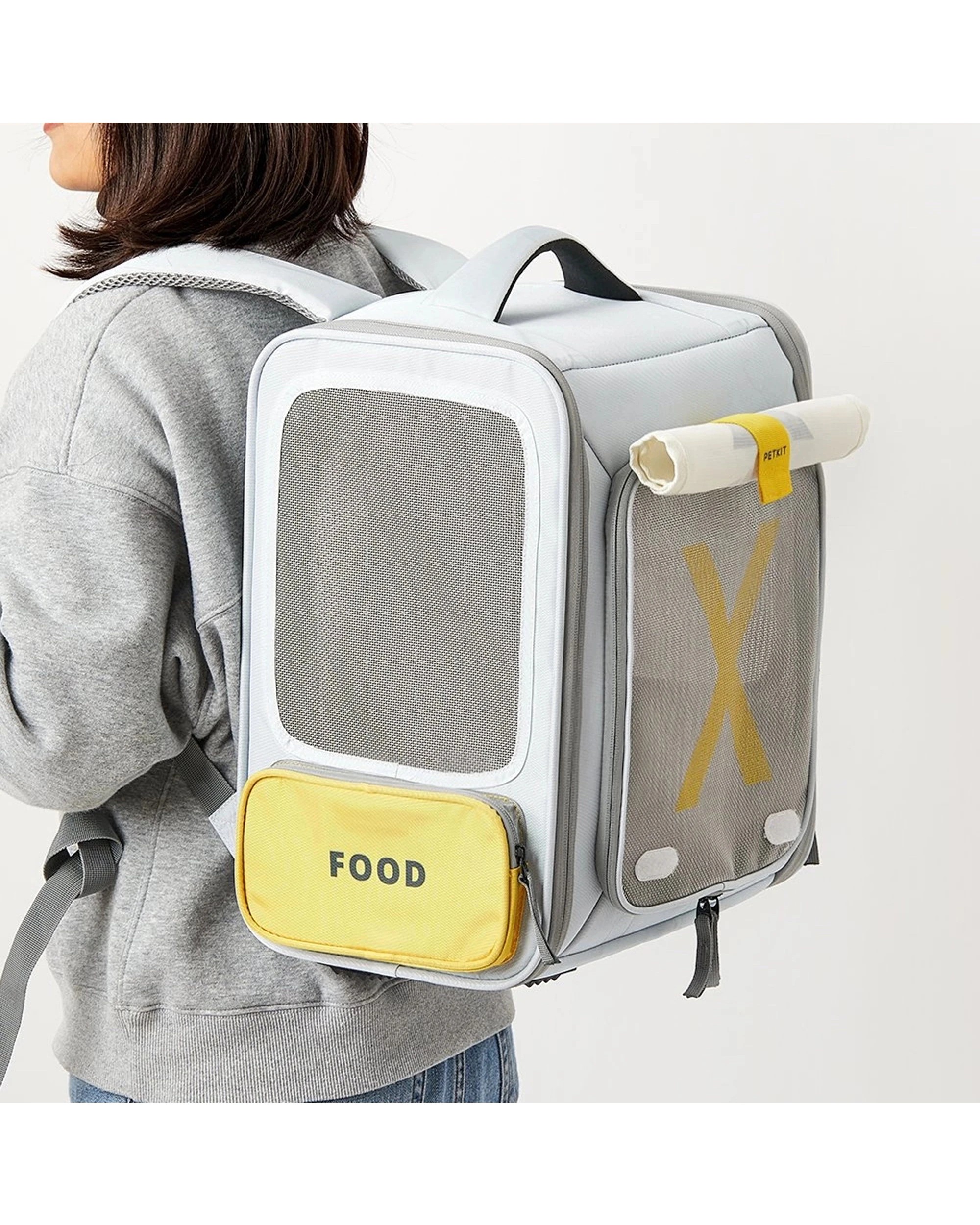 3 Petkit Breezy Xzone Pet Carrier Backpack Lightweight Foldable Breathable - Grey, 3 of 4