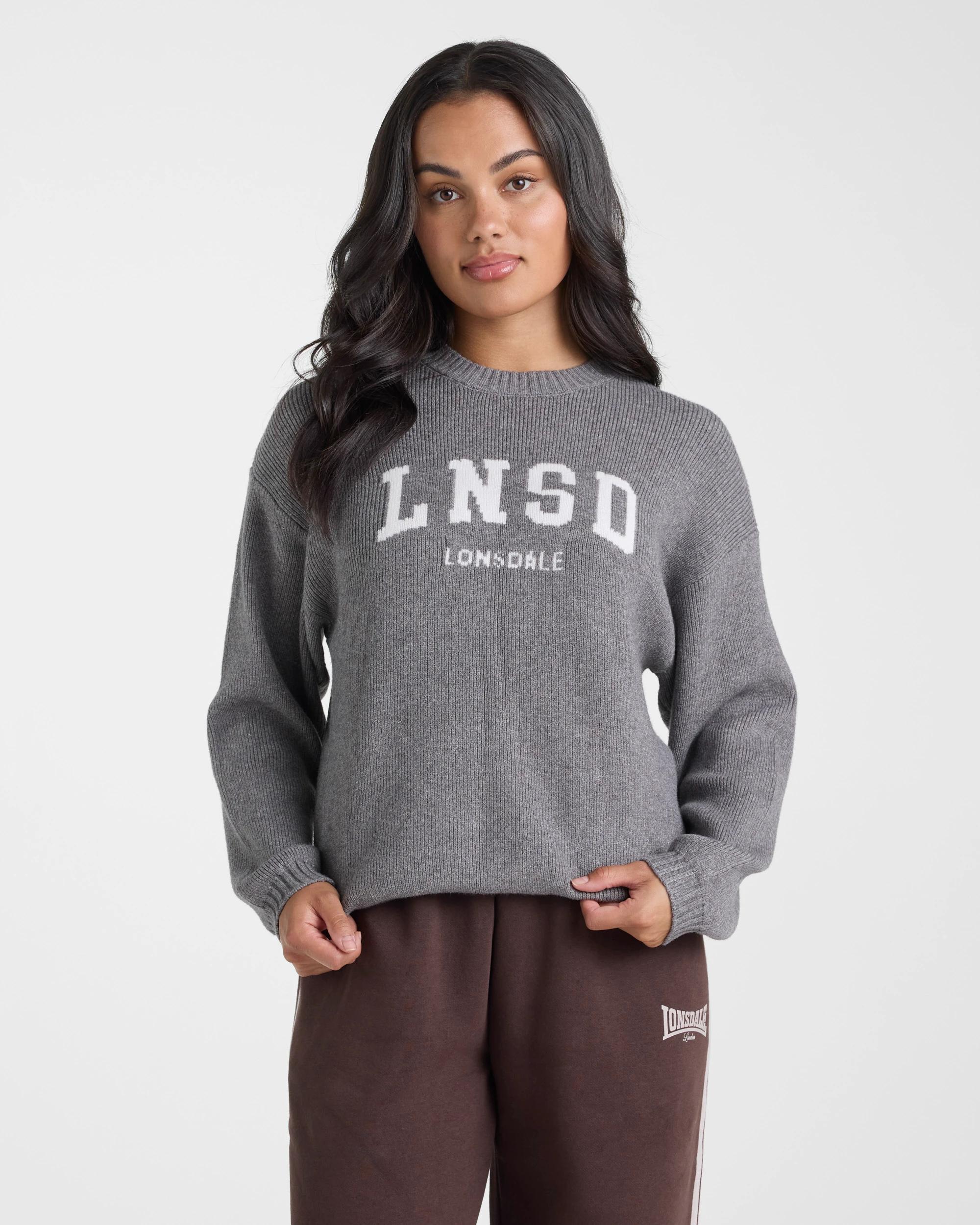 1 Lonsdale London Knit Crew GREY MARLE, 1 of 5
