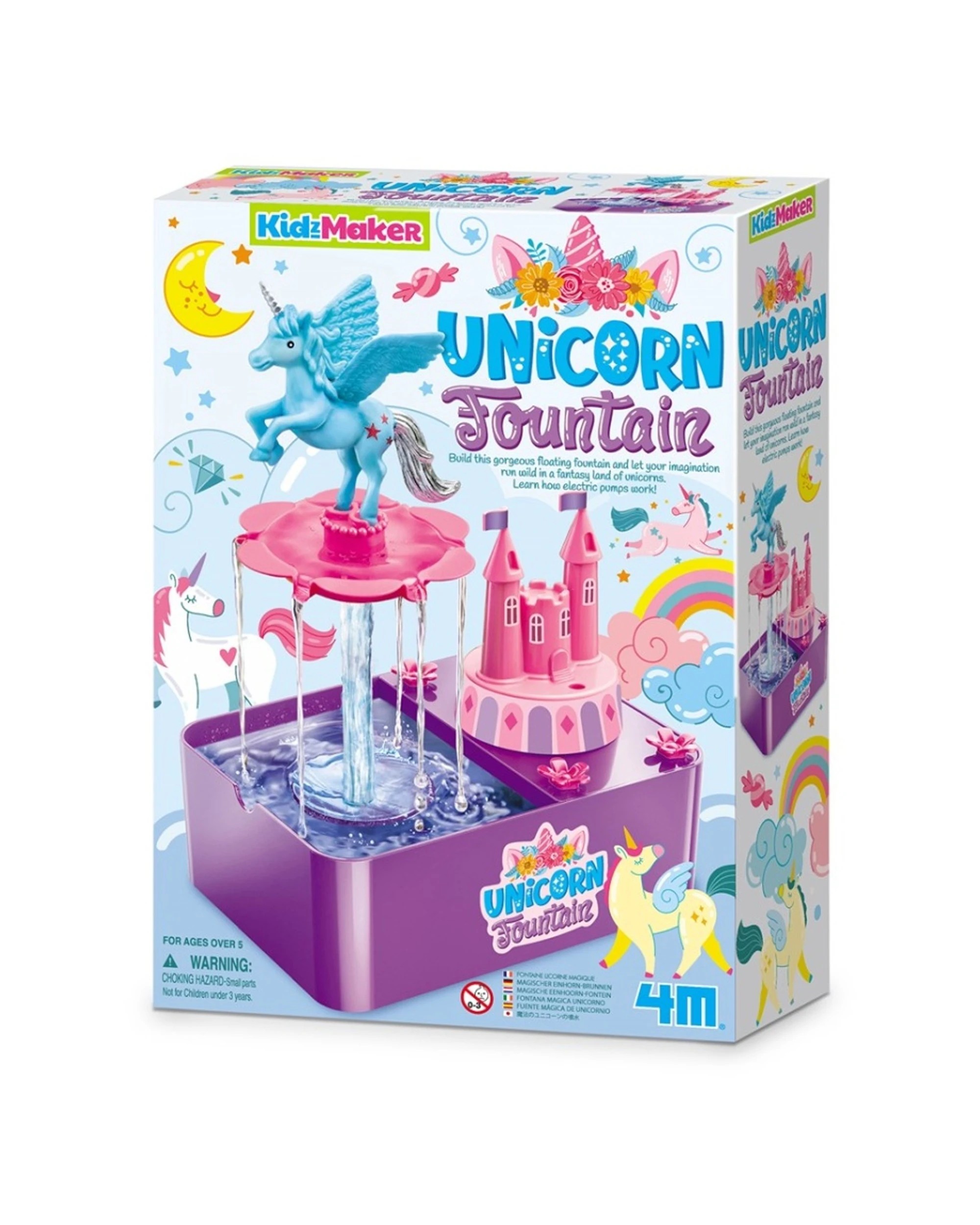 1 4M KidzMaker Unicorn Fountain Educational Kids Fun Activity Toy, 1 of 3