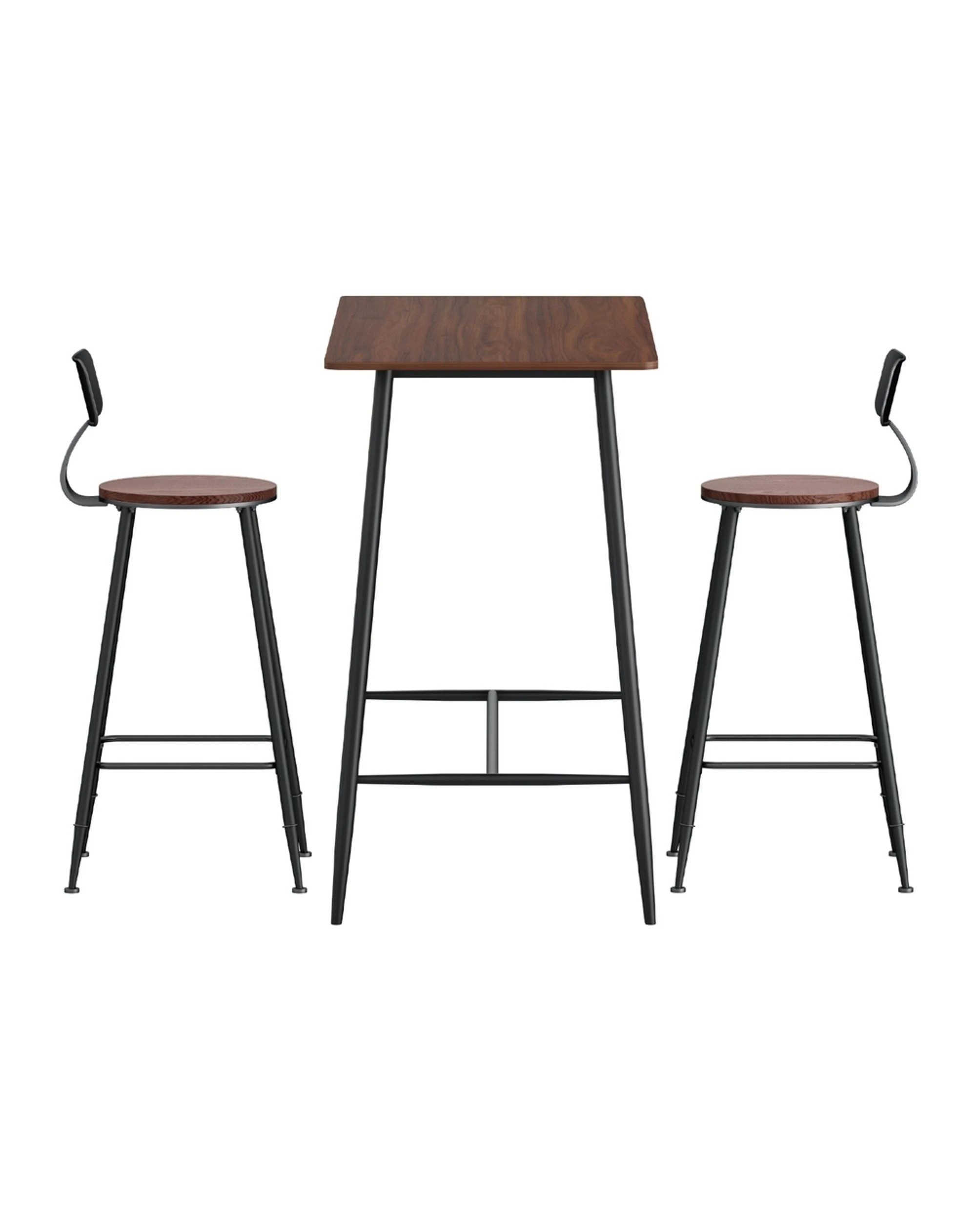 3 Artiss Bar Table and Stools Set Dining Desk Kitchen Chairs Cafe Pub - Multi, 3 of 8