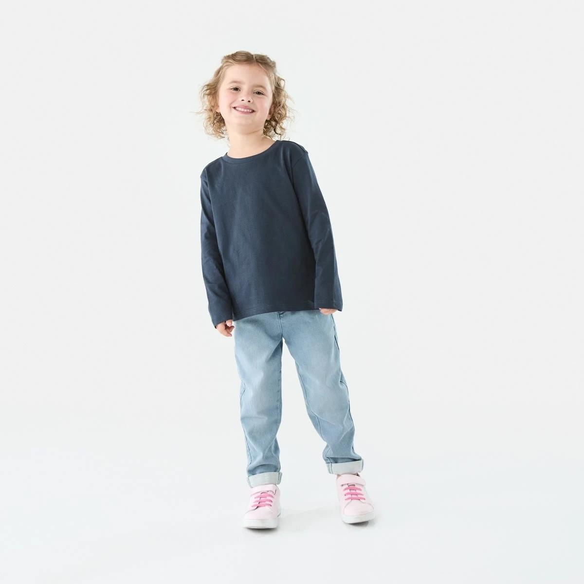 5 Long Sleeve Plain T-shirt Dress Navy, 5 of 8